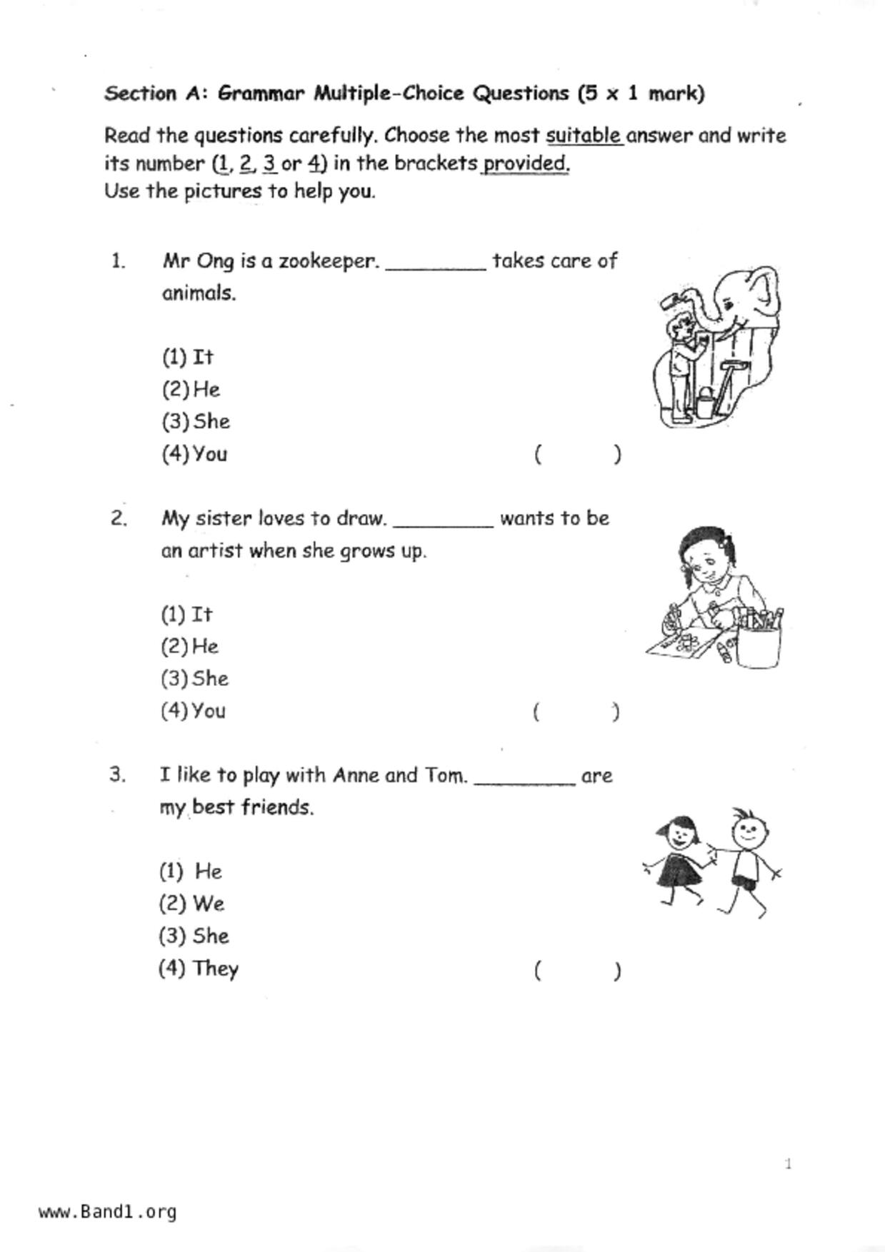 P1English試卷