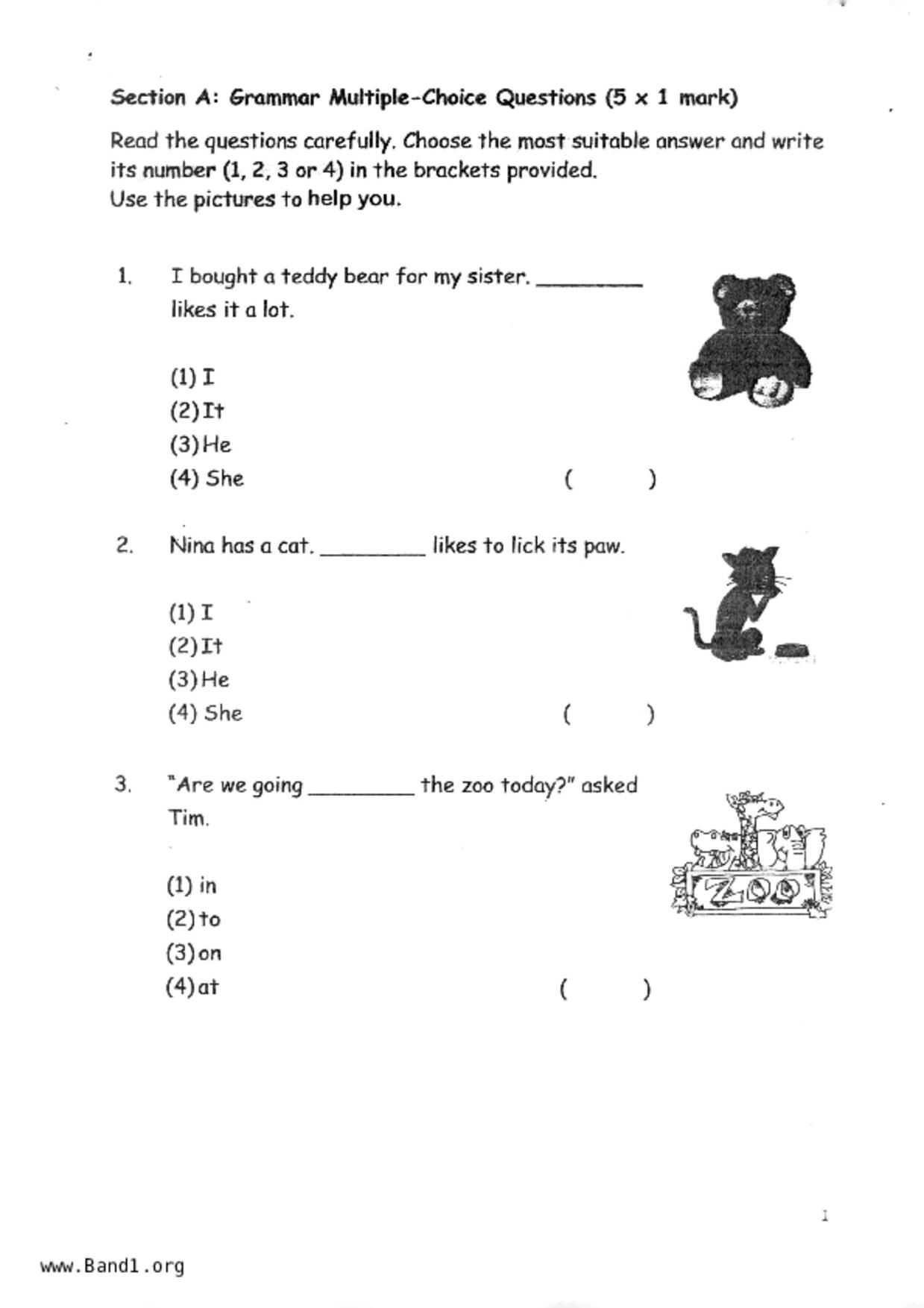 P1English試卷
