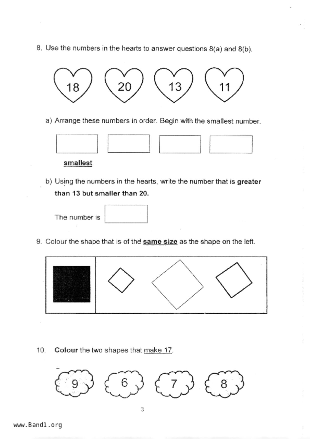 P1Maths試卷
