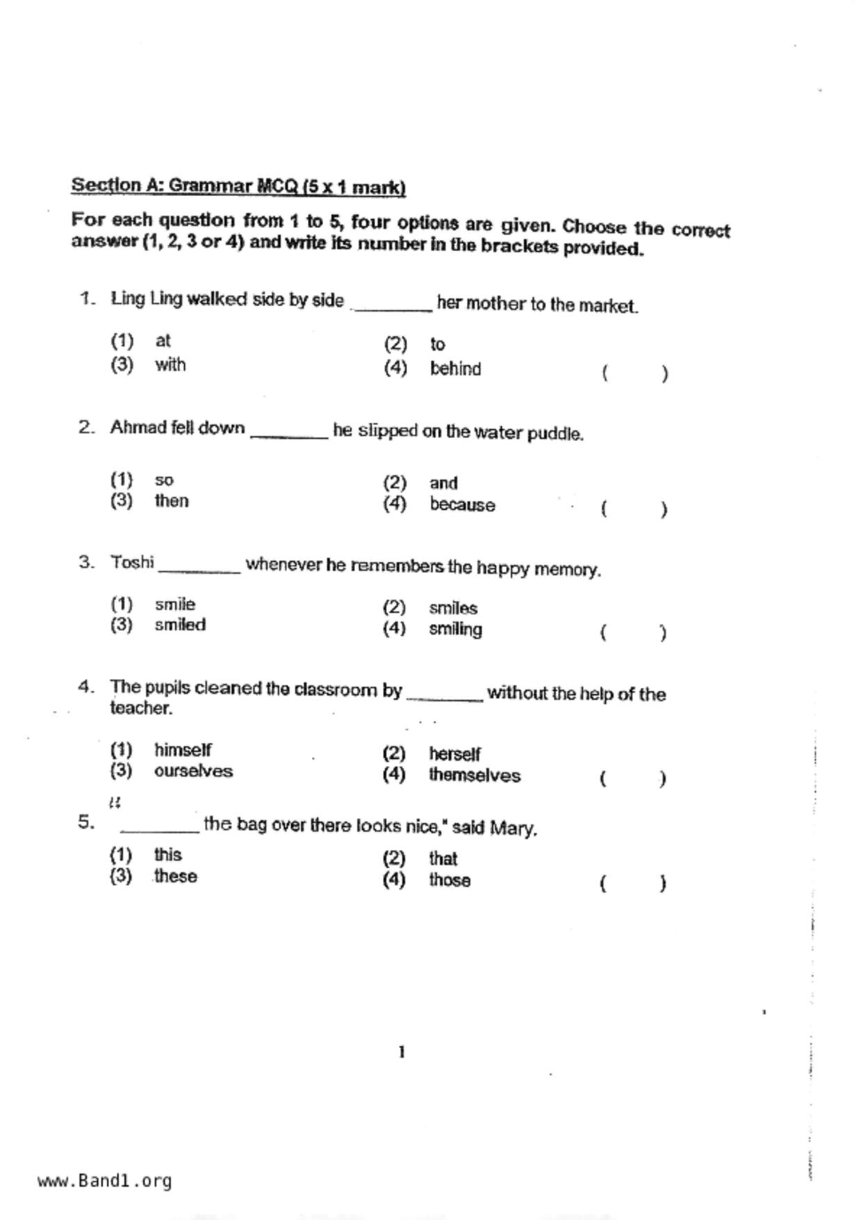 P2English試卷