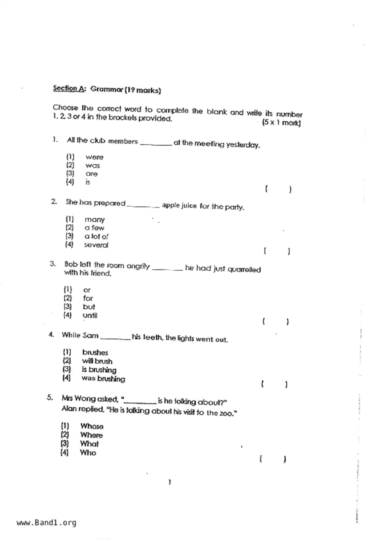 P2English試卷