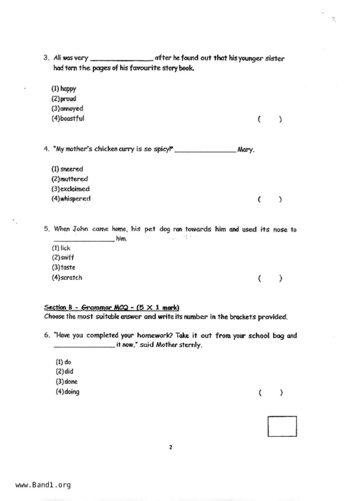 P2English試卷