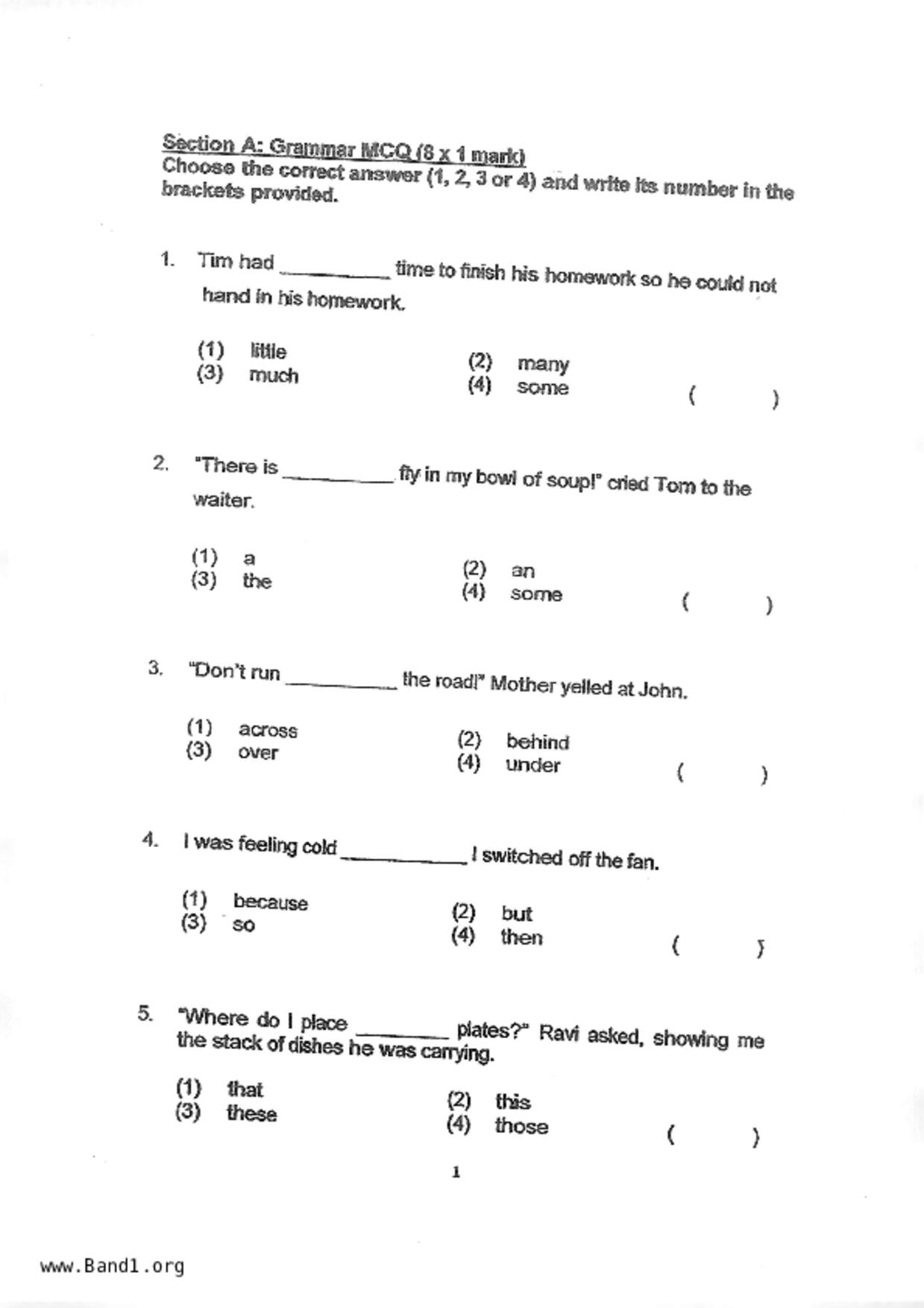 P2English試卷