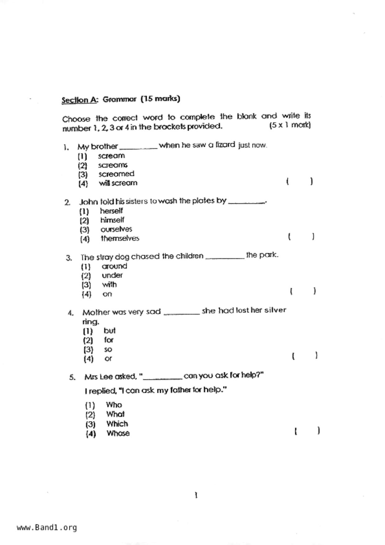 P2English試卷