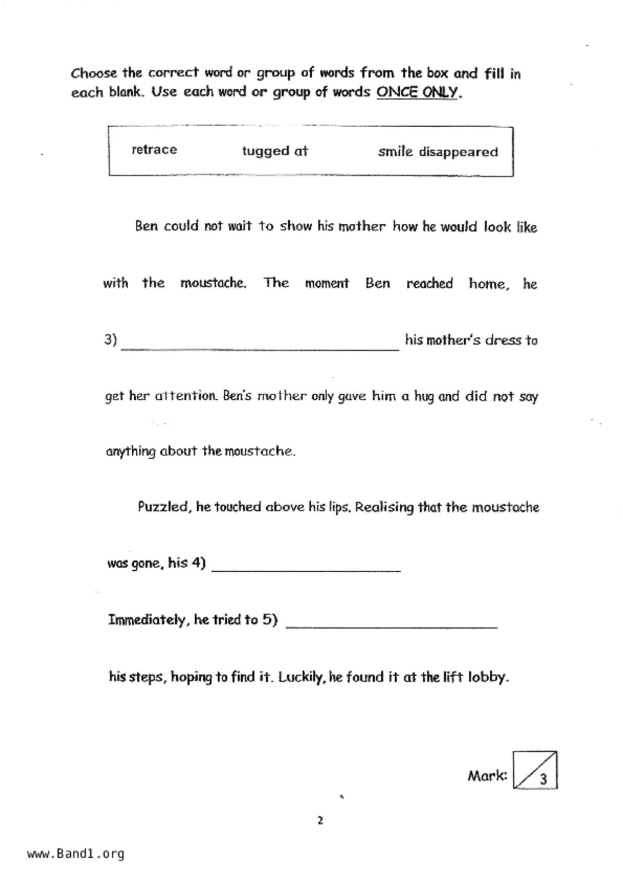 P2English試卷