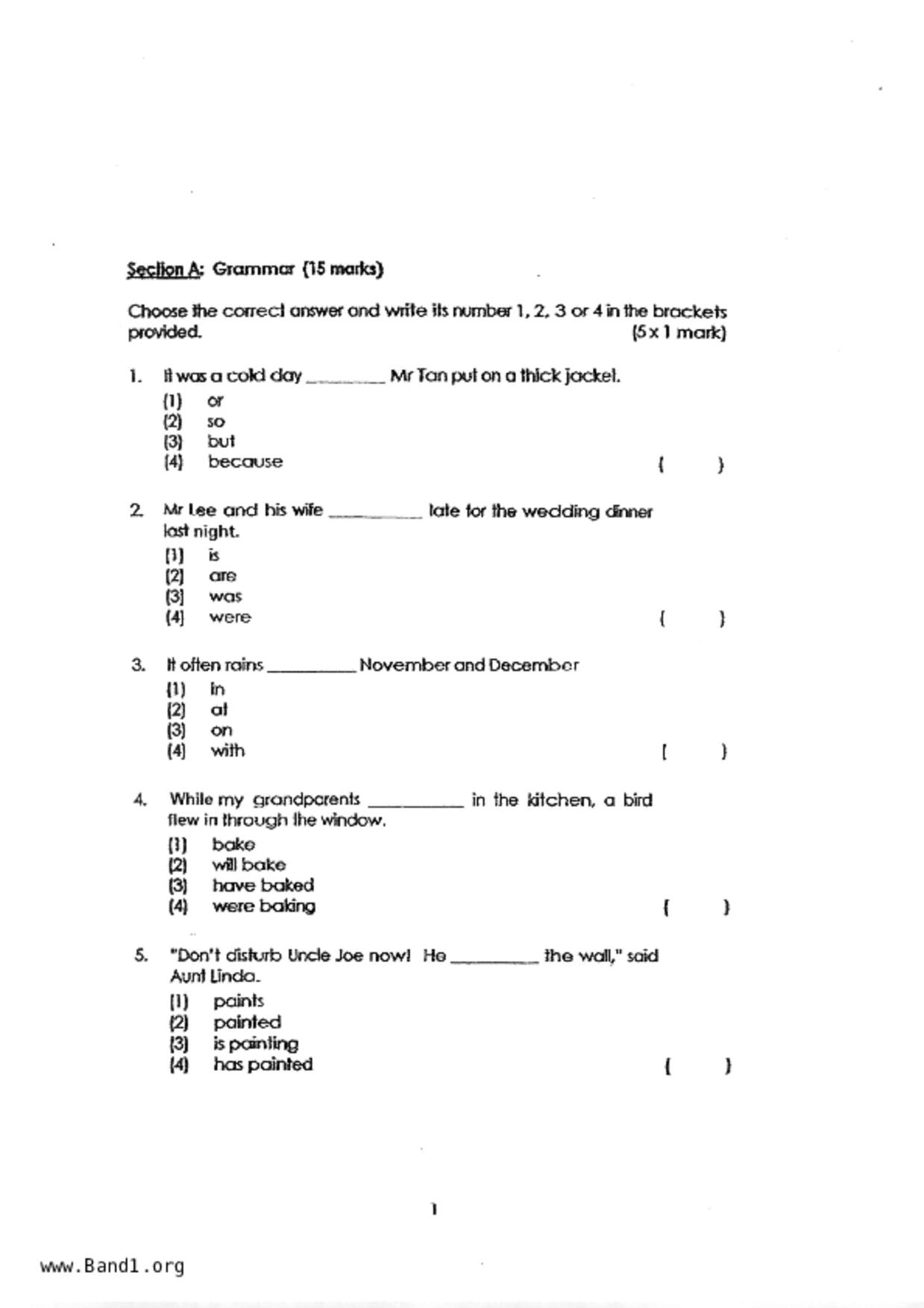 P2English試卷