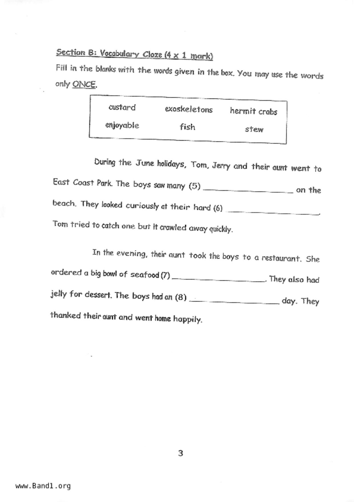 P2English試卷
