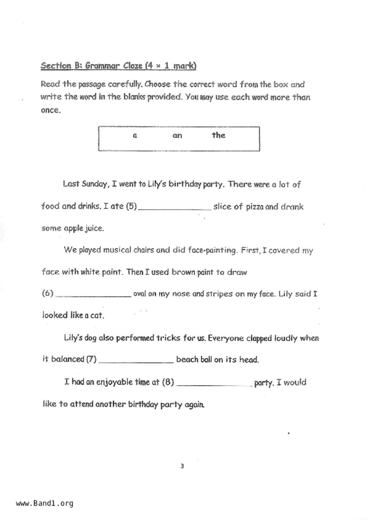 P2English試卷