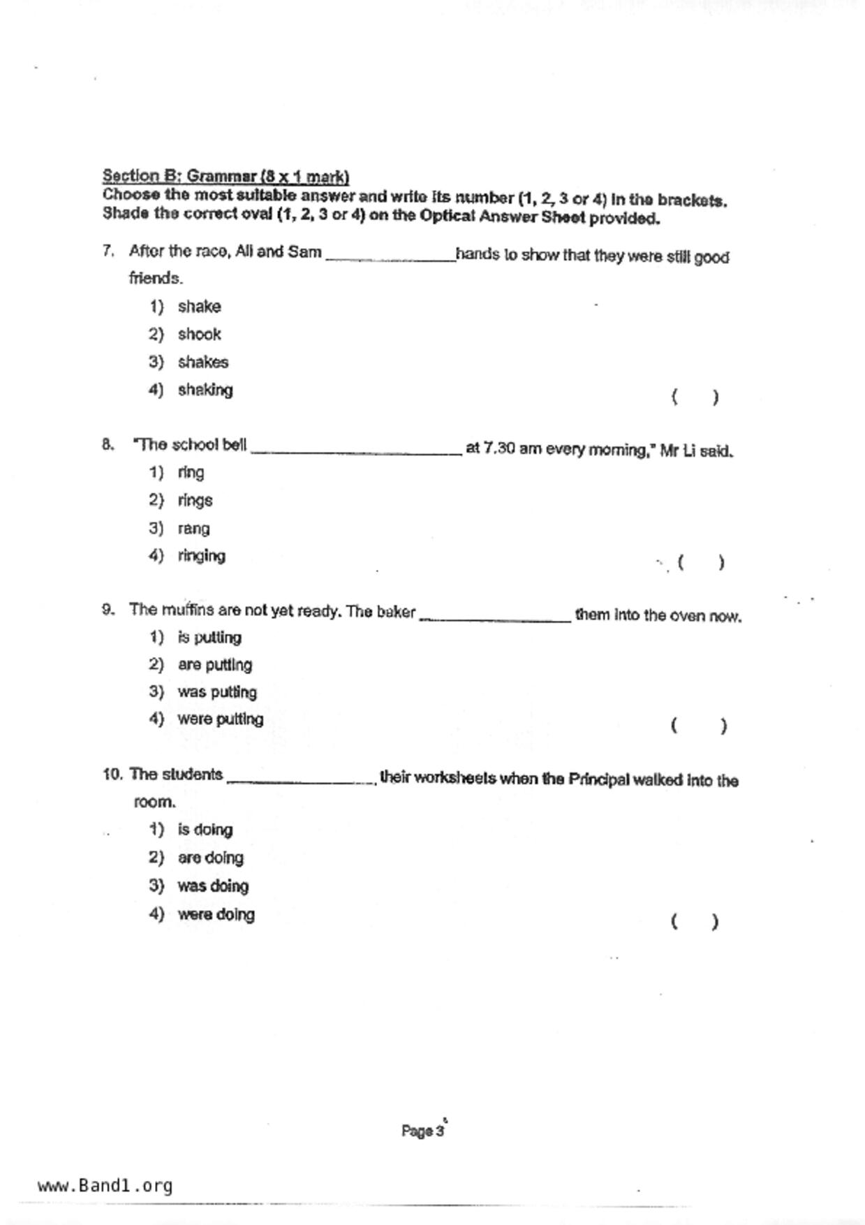 P3English試卷