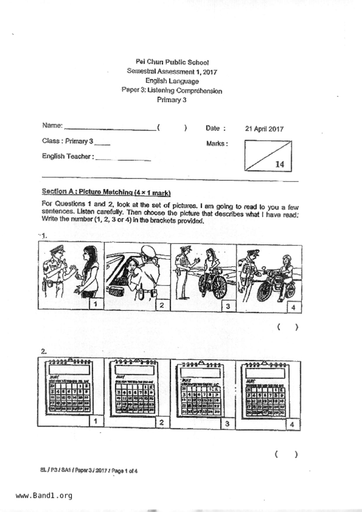 P3English試卷