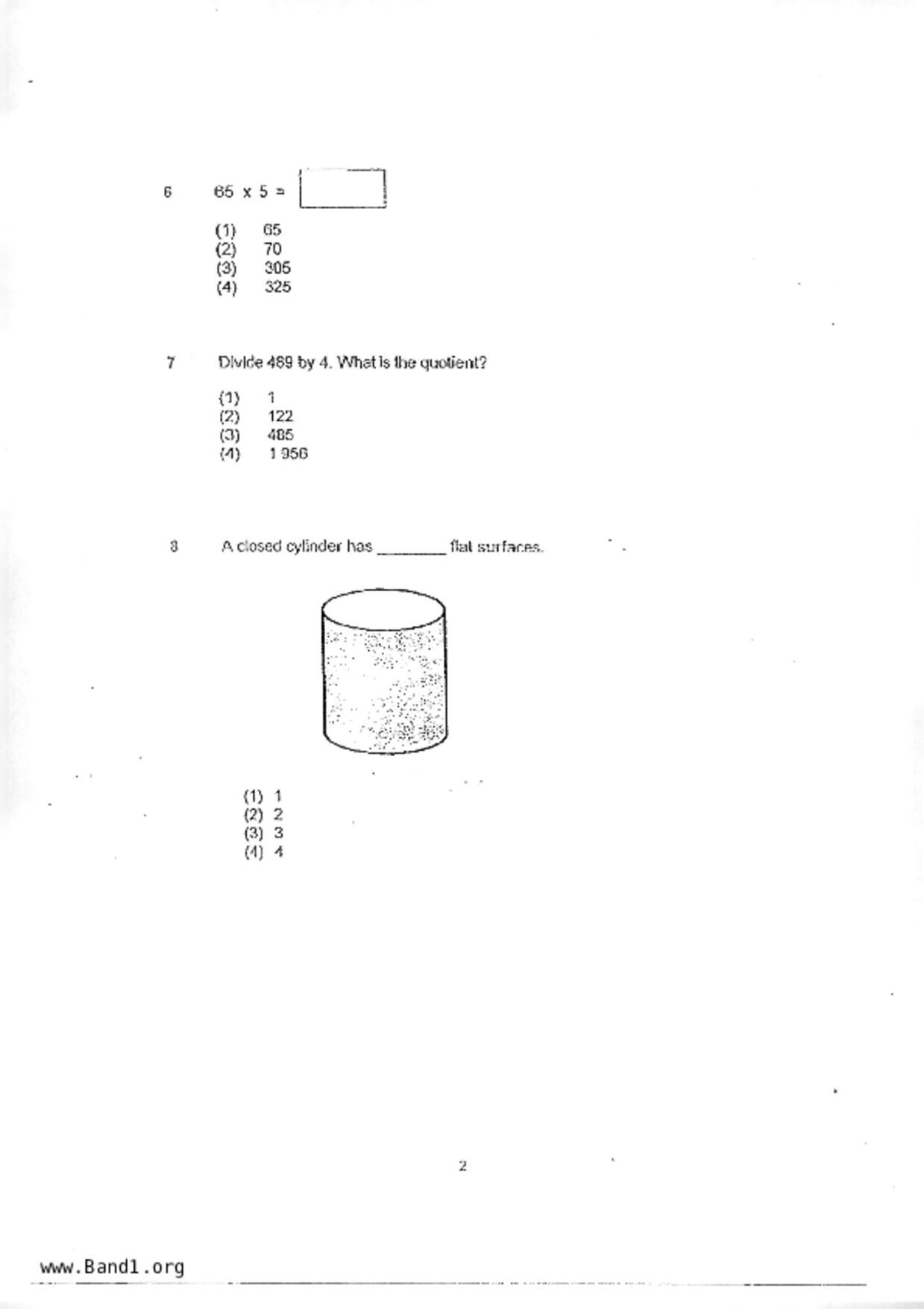P3Maths試卷