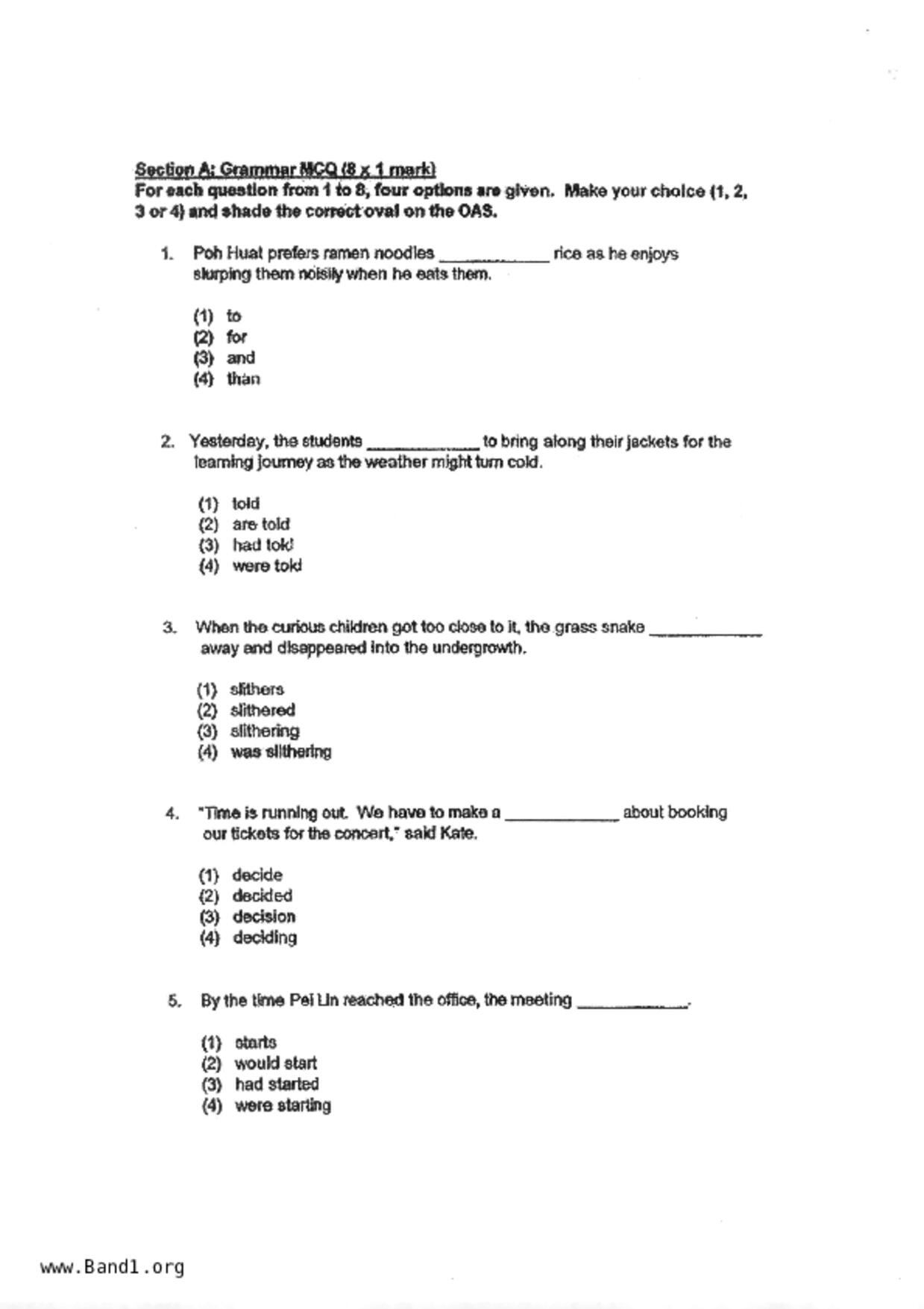 P4English試卷