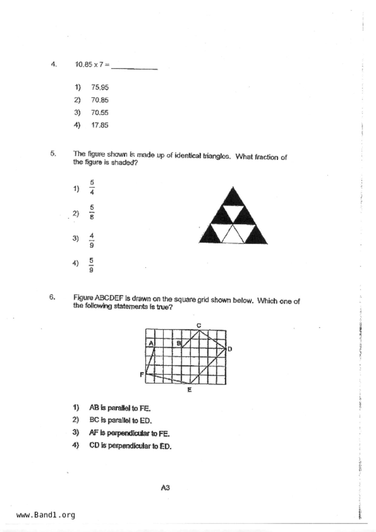 P4Maths試卷