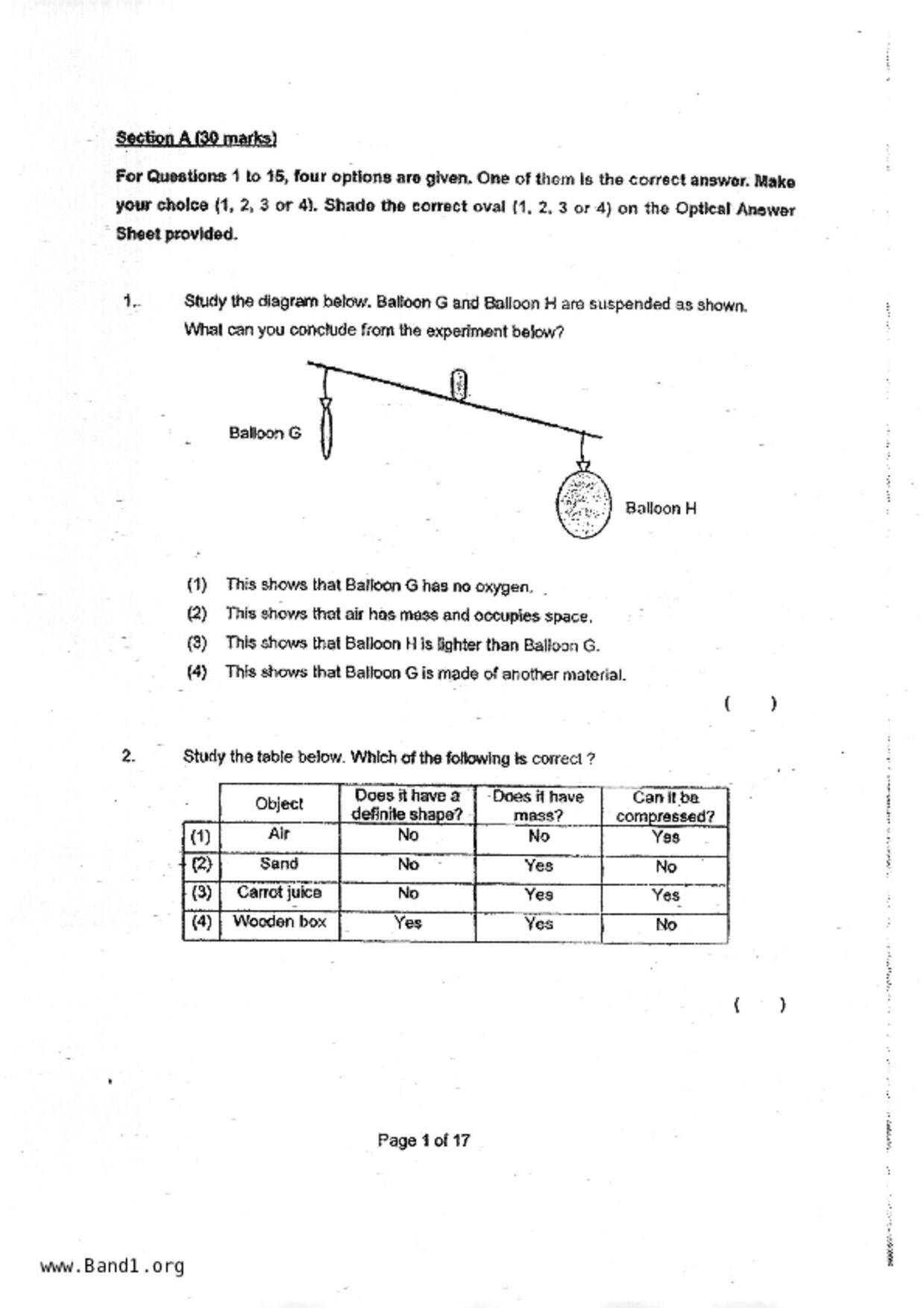 P4Science試卷