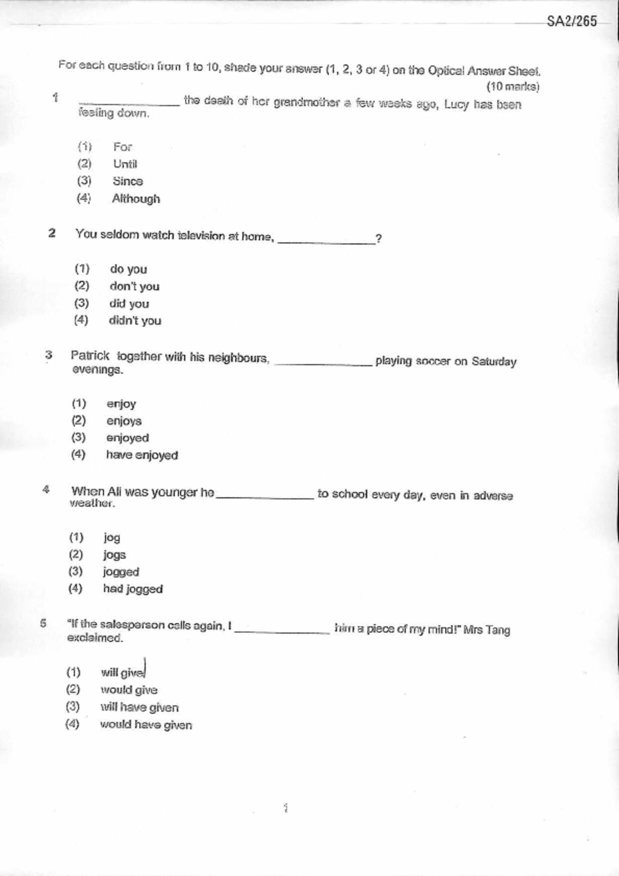 P6English試卷