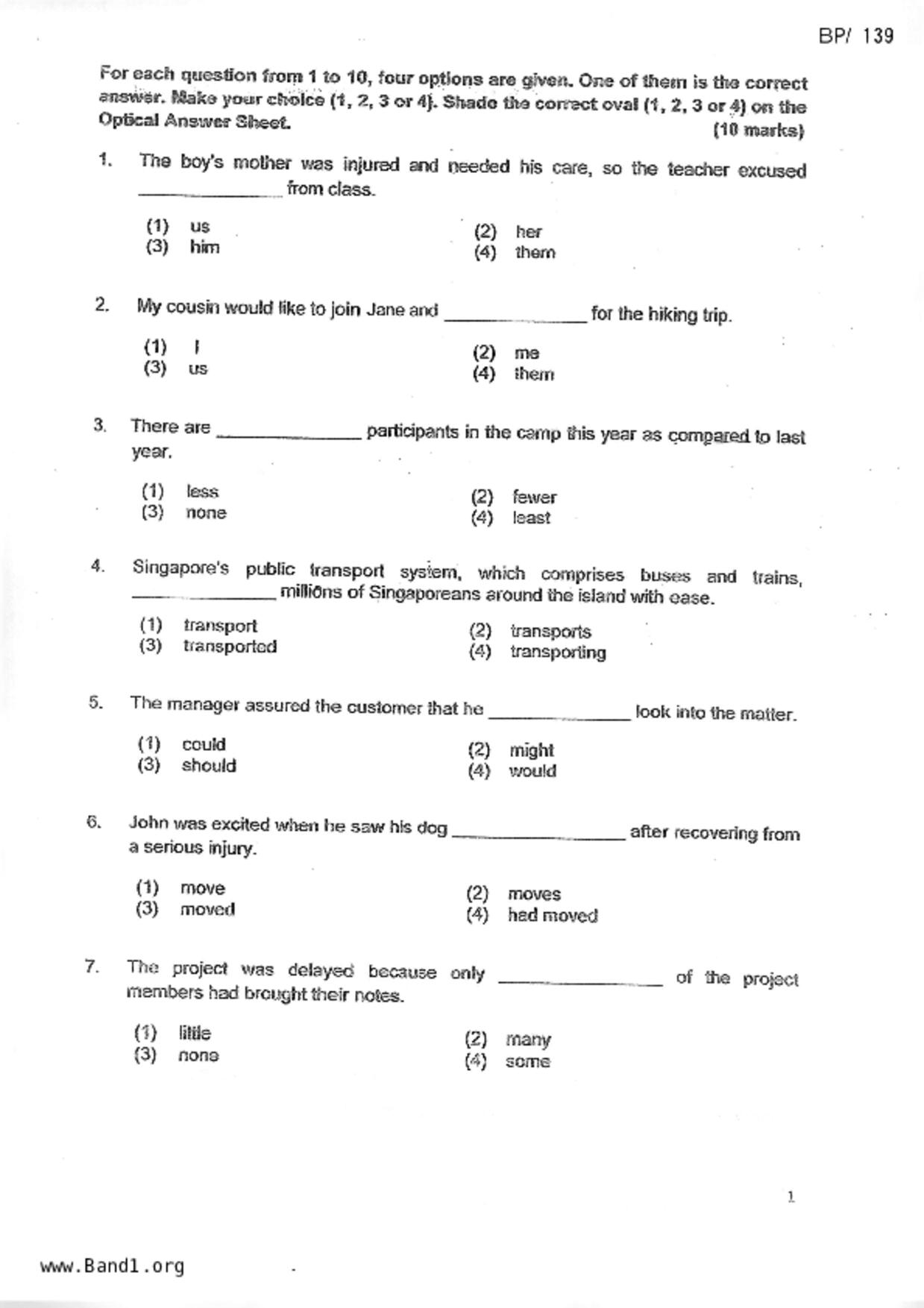 P6English試卷