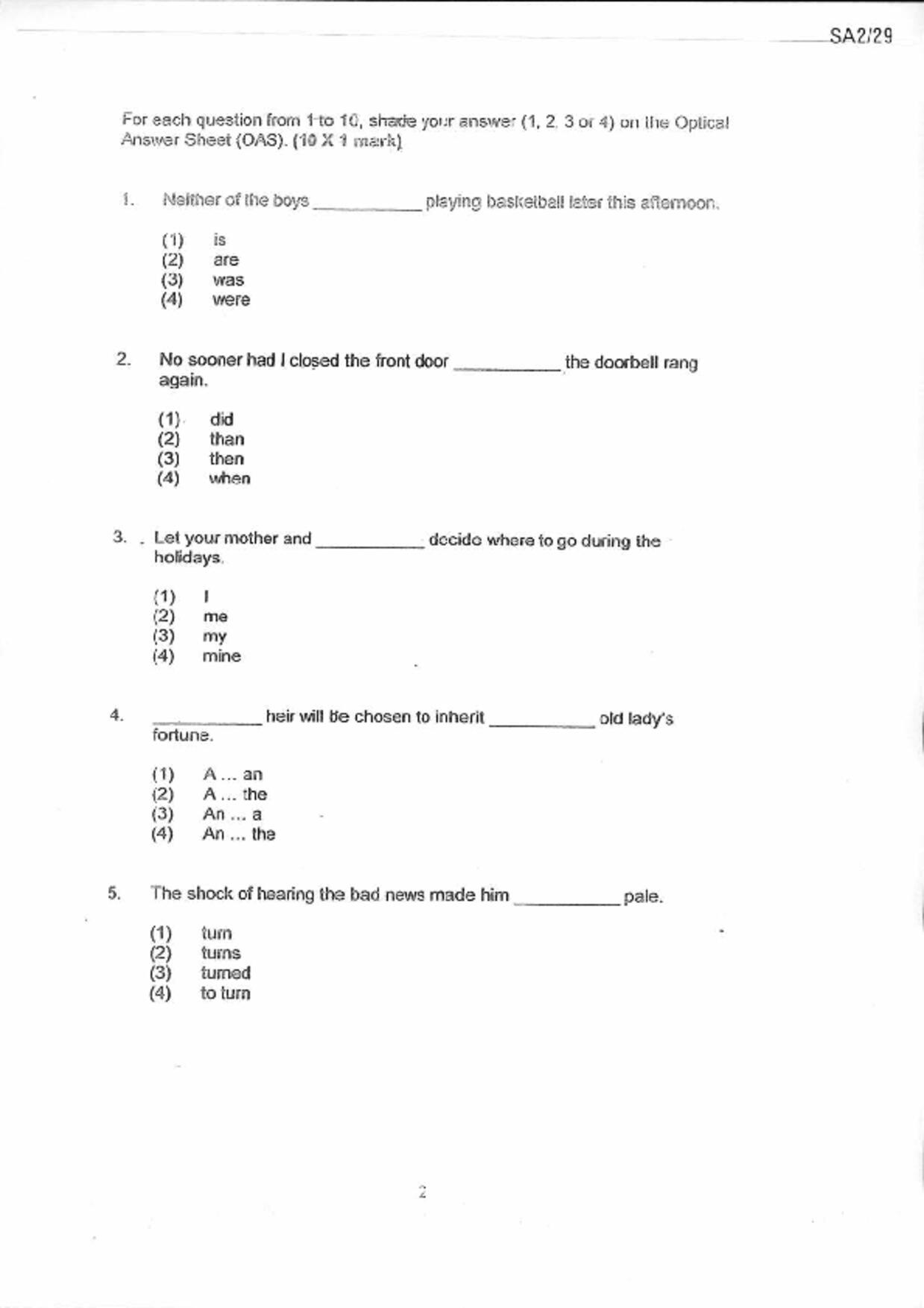 P6English試卷