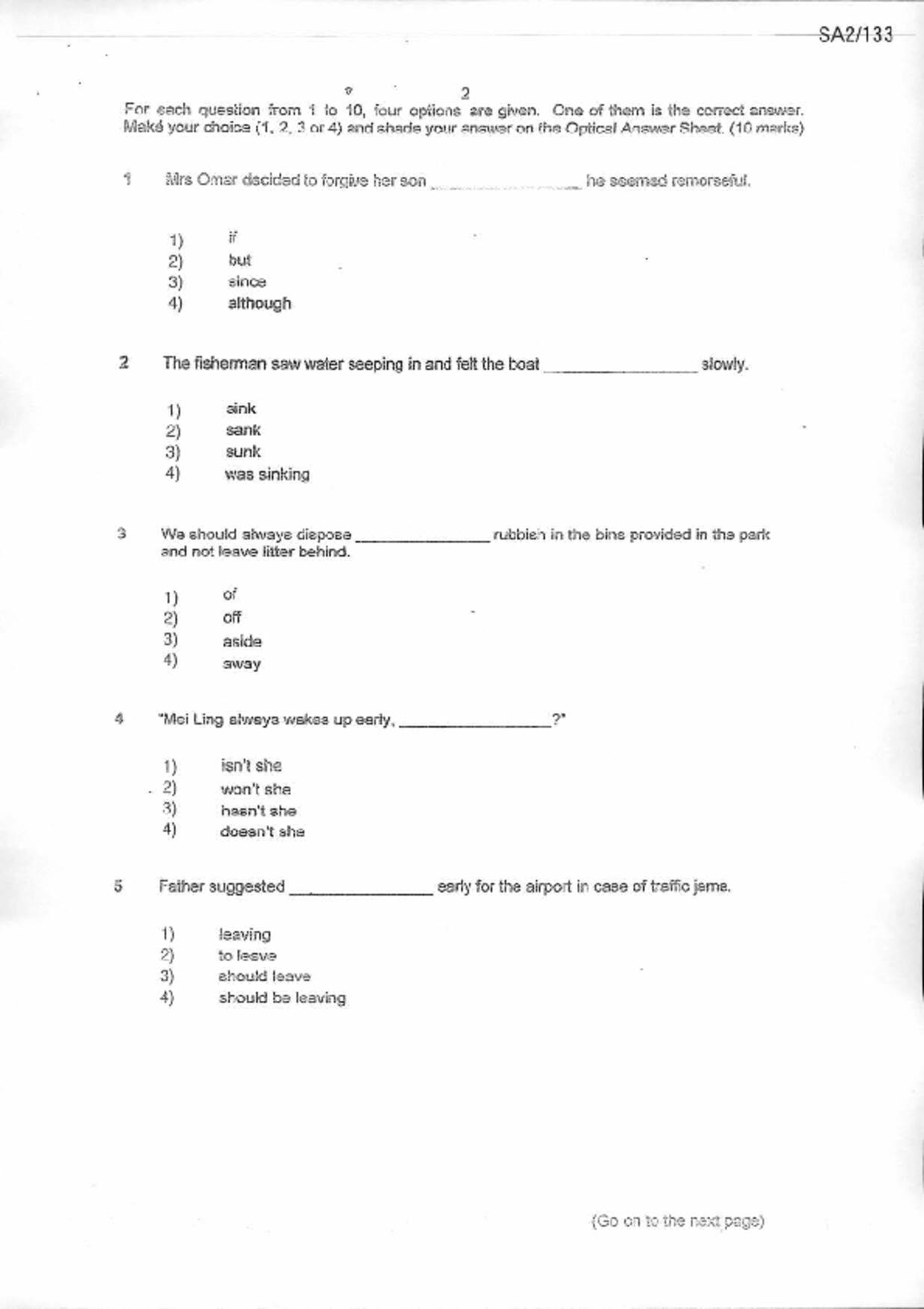 P6English試卷