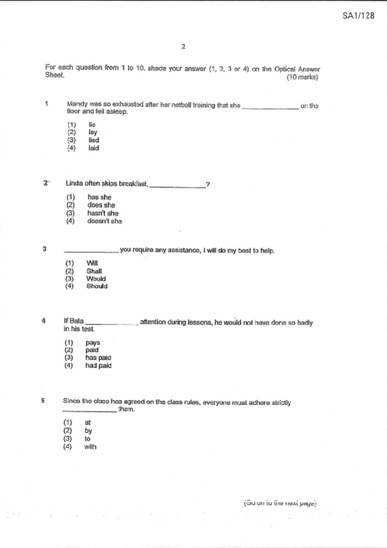 P6English試卷
