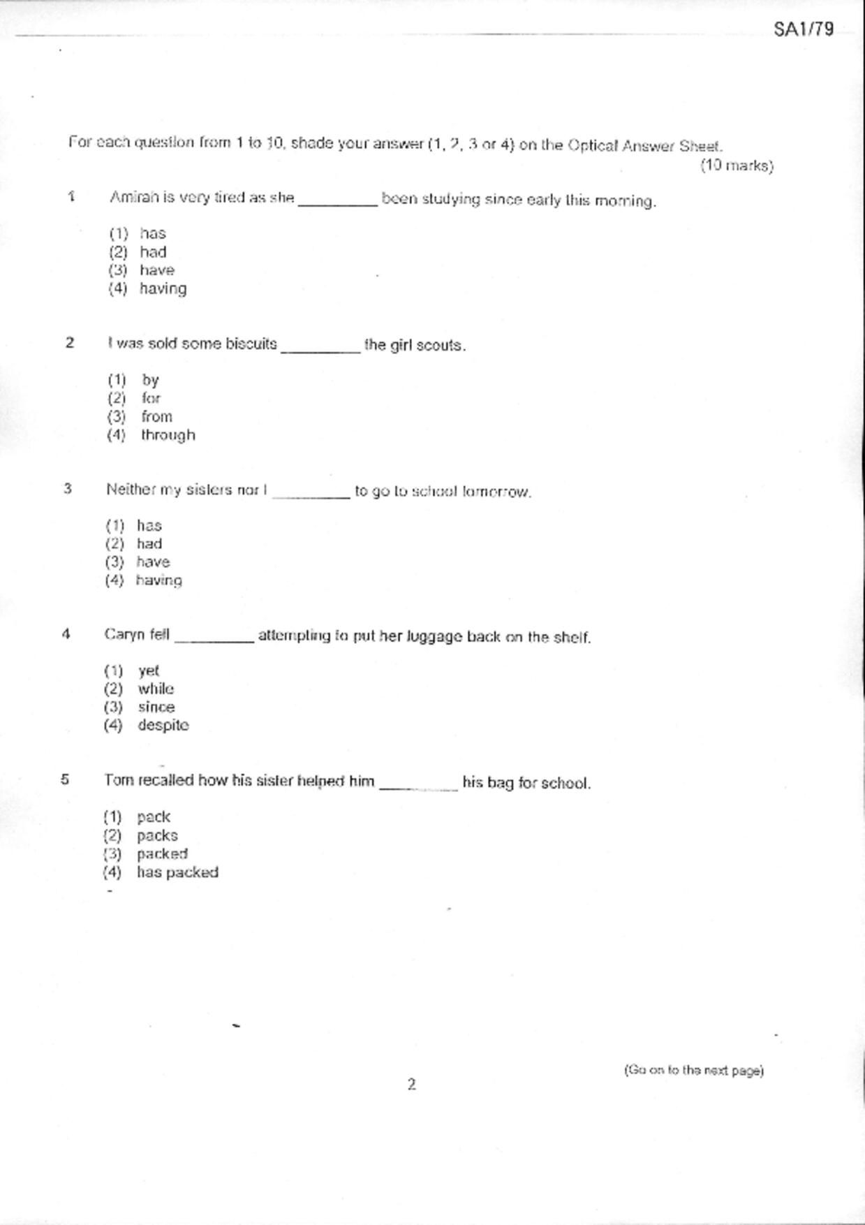 P6English試卷
