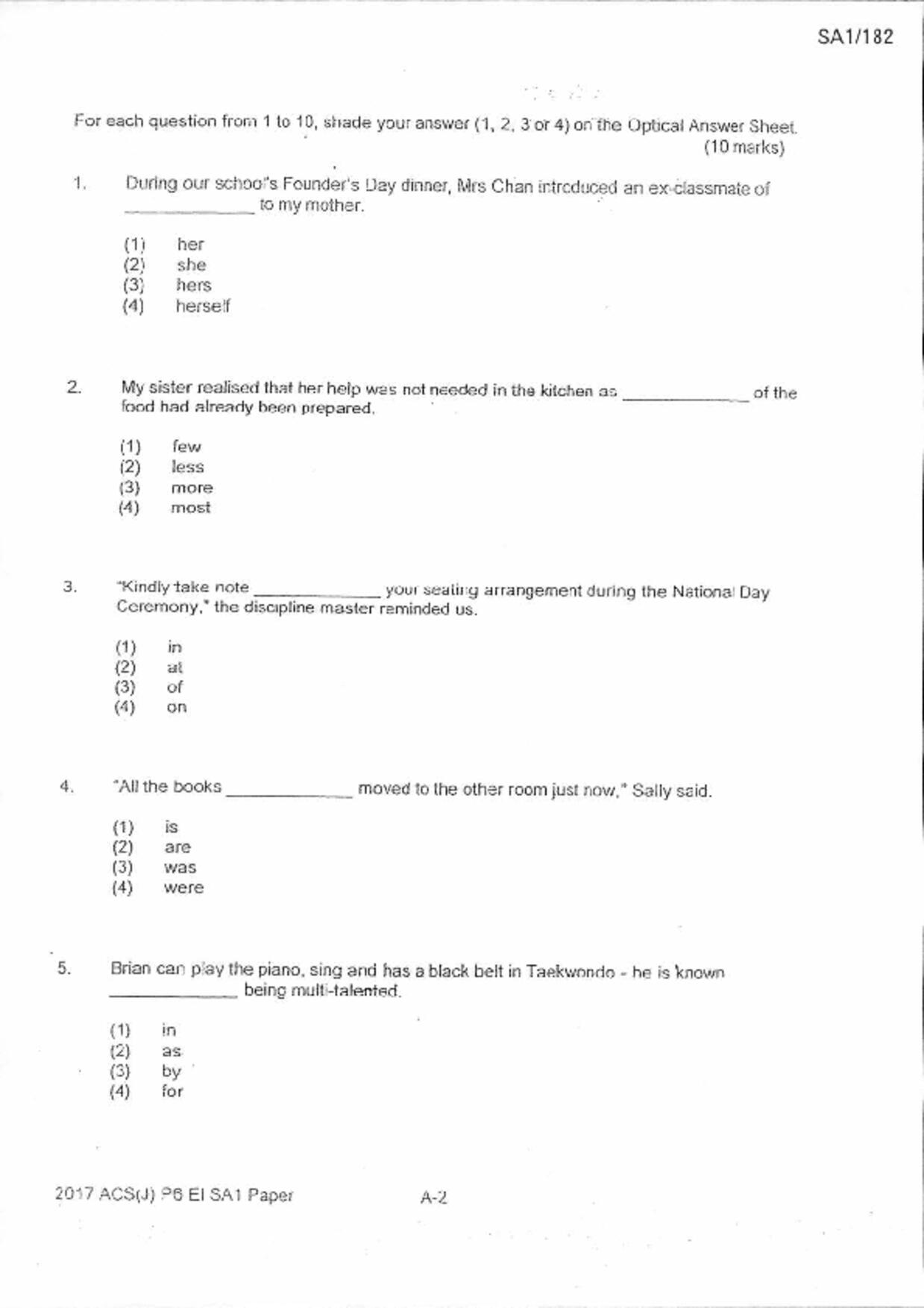 P6English試卷