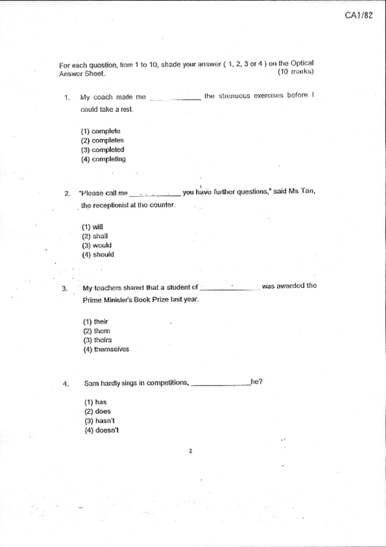 P6English試卷