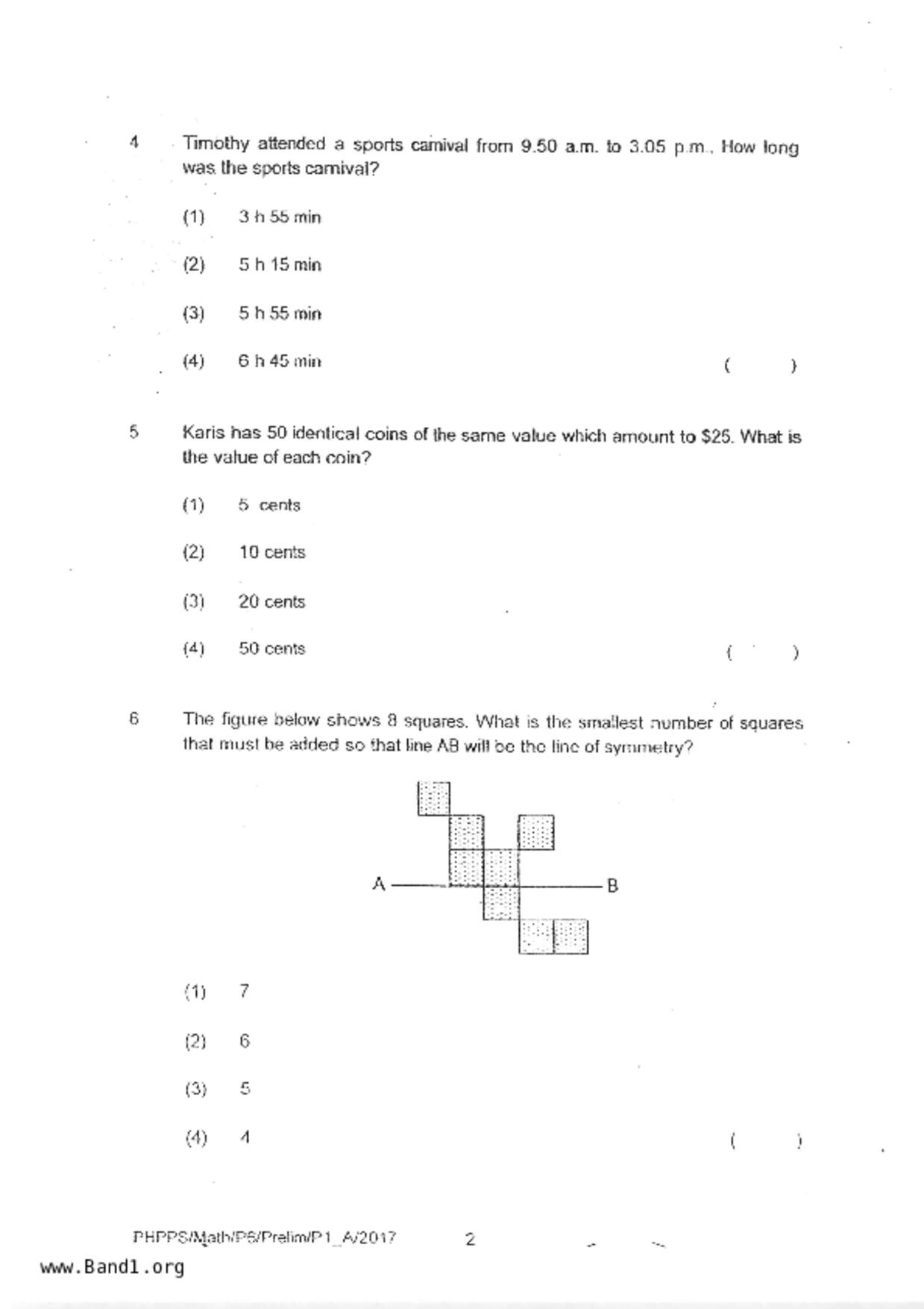 P6Maths試卷