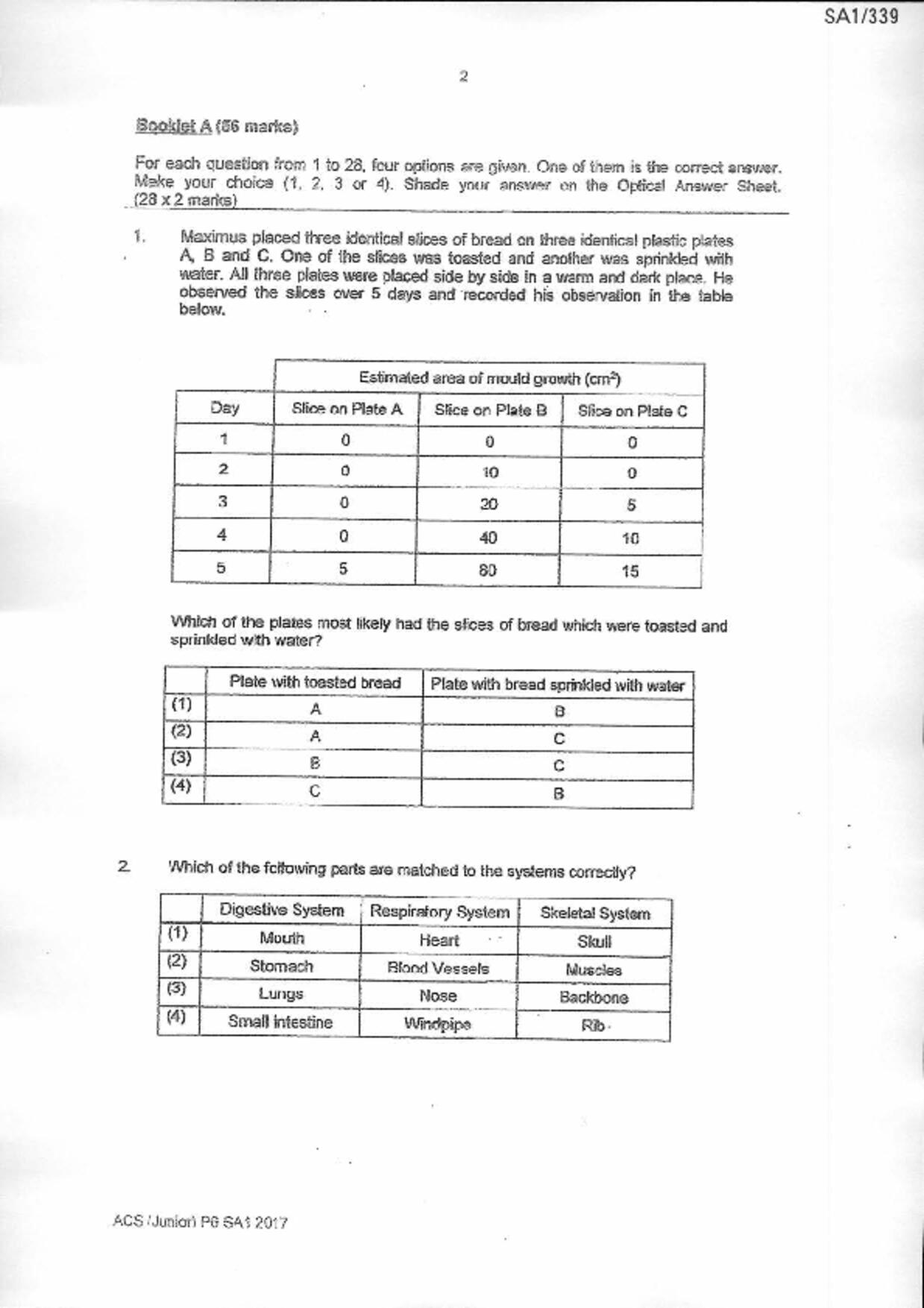 P6Science試卷