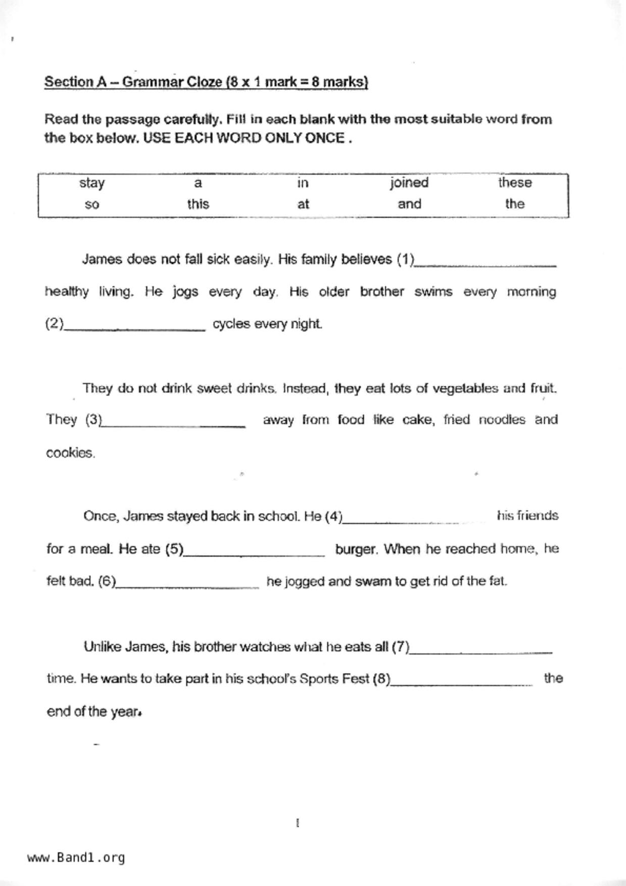 P2English試卷