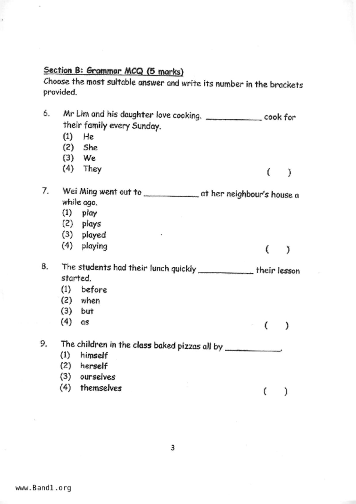 P2English試卷