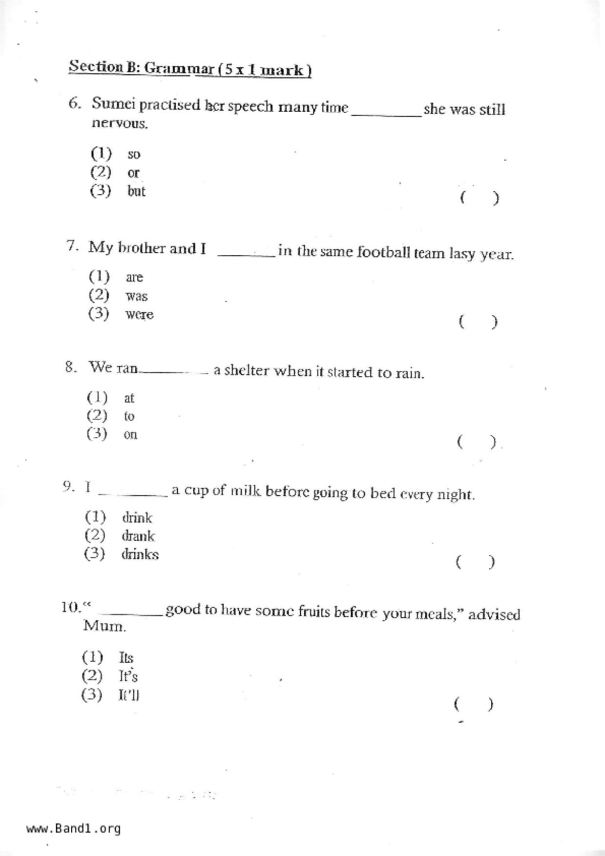 P2English試卷