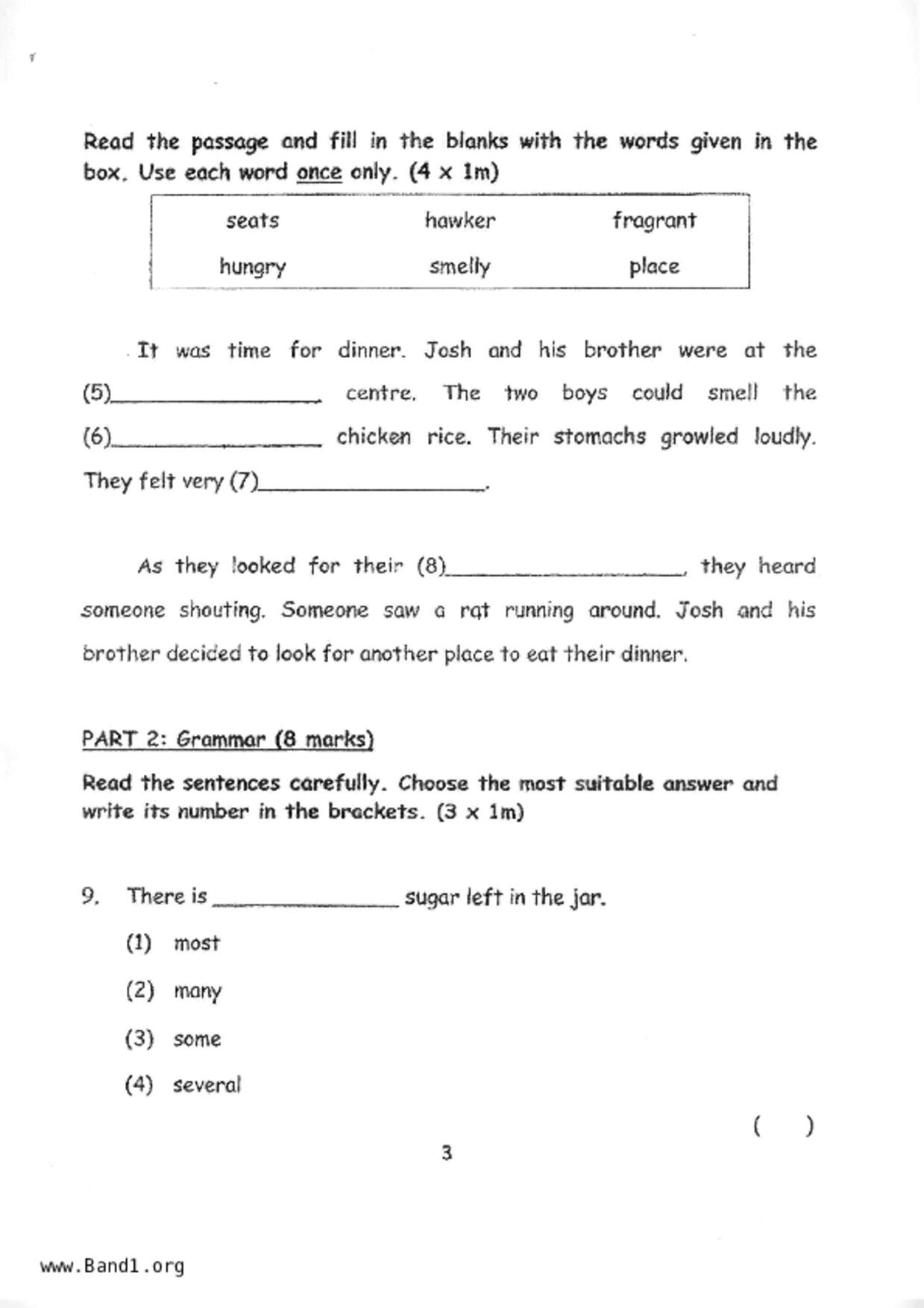 P2English試卷