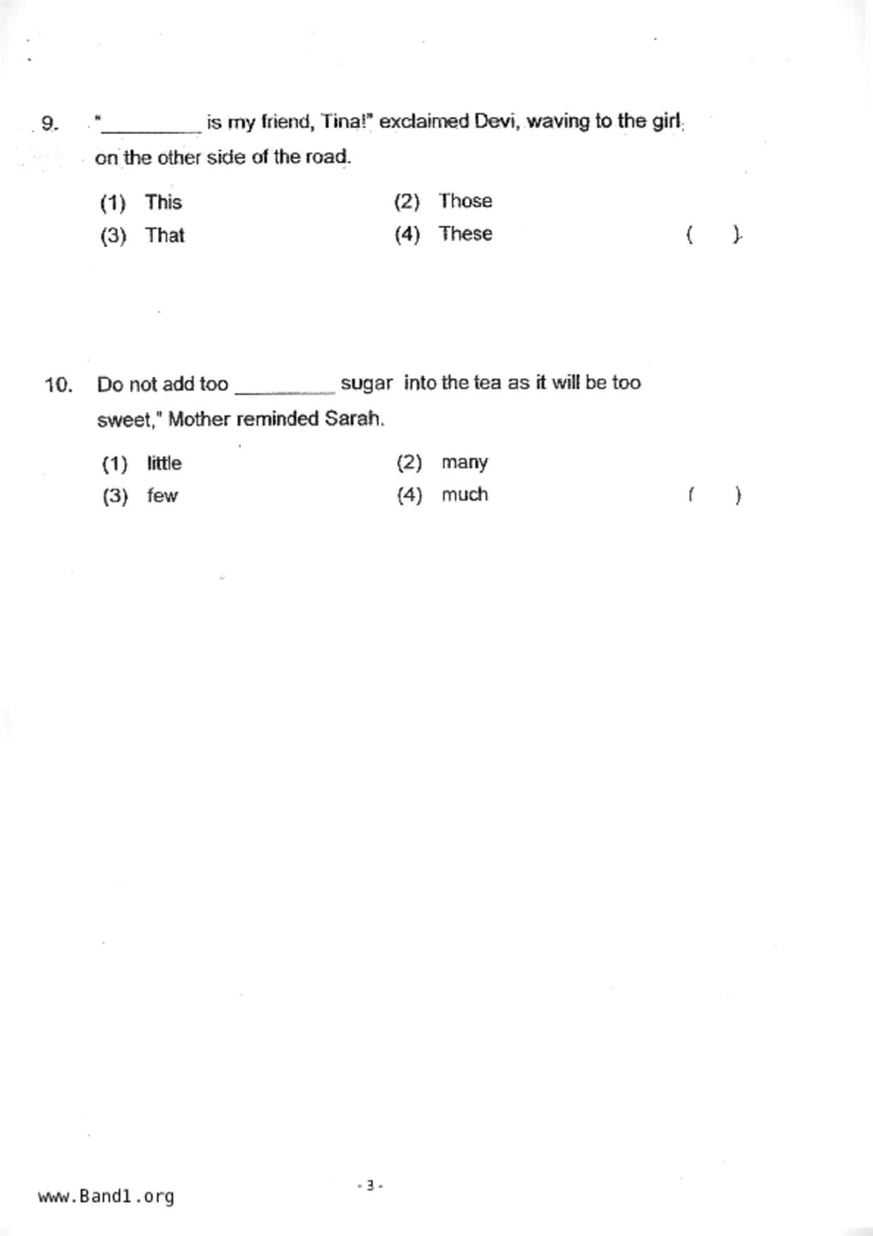 P2English試卷