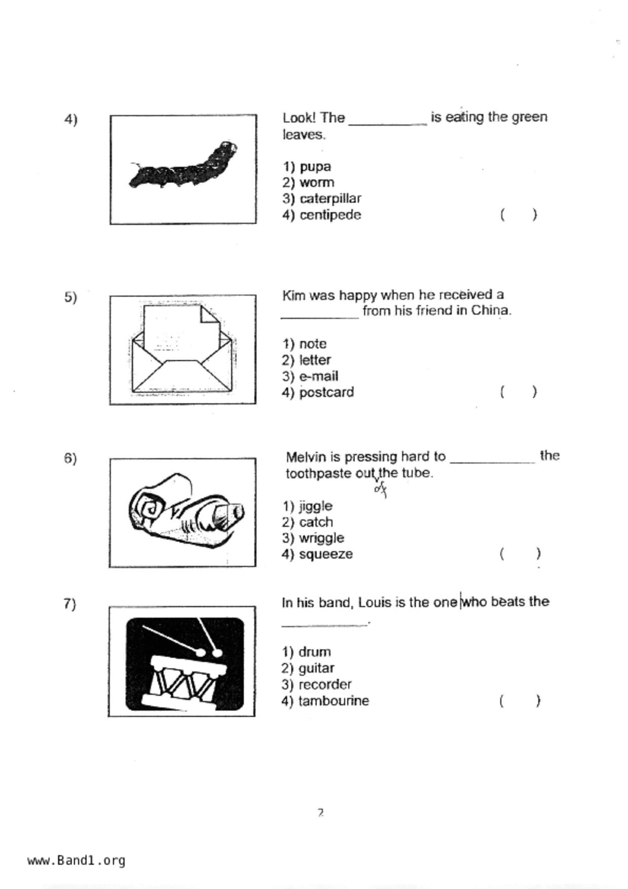 P2English試卷