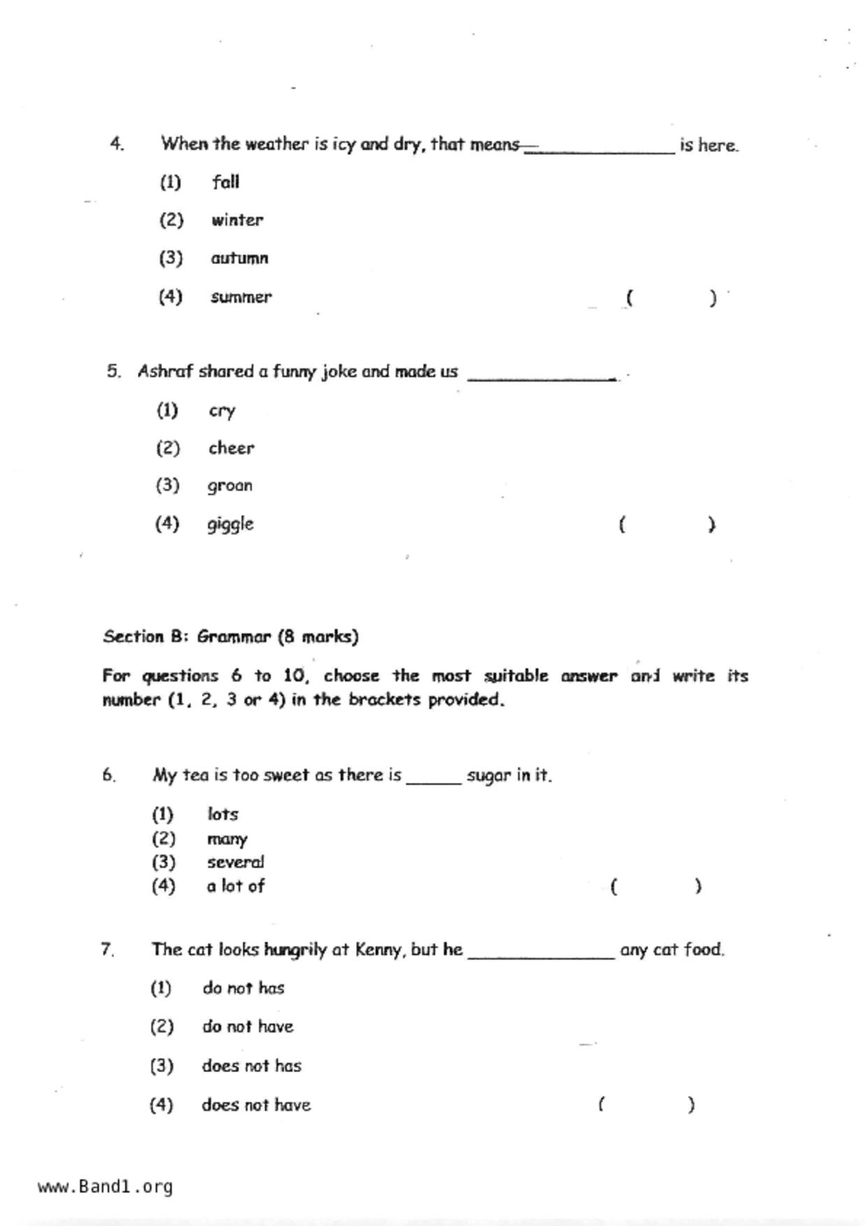 P2English試卷