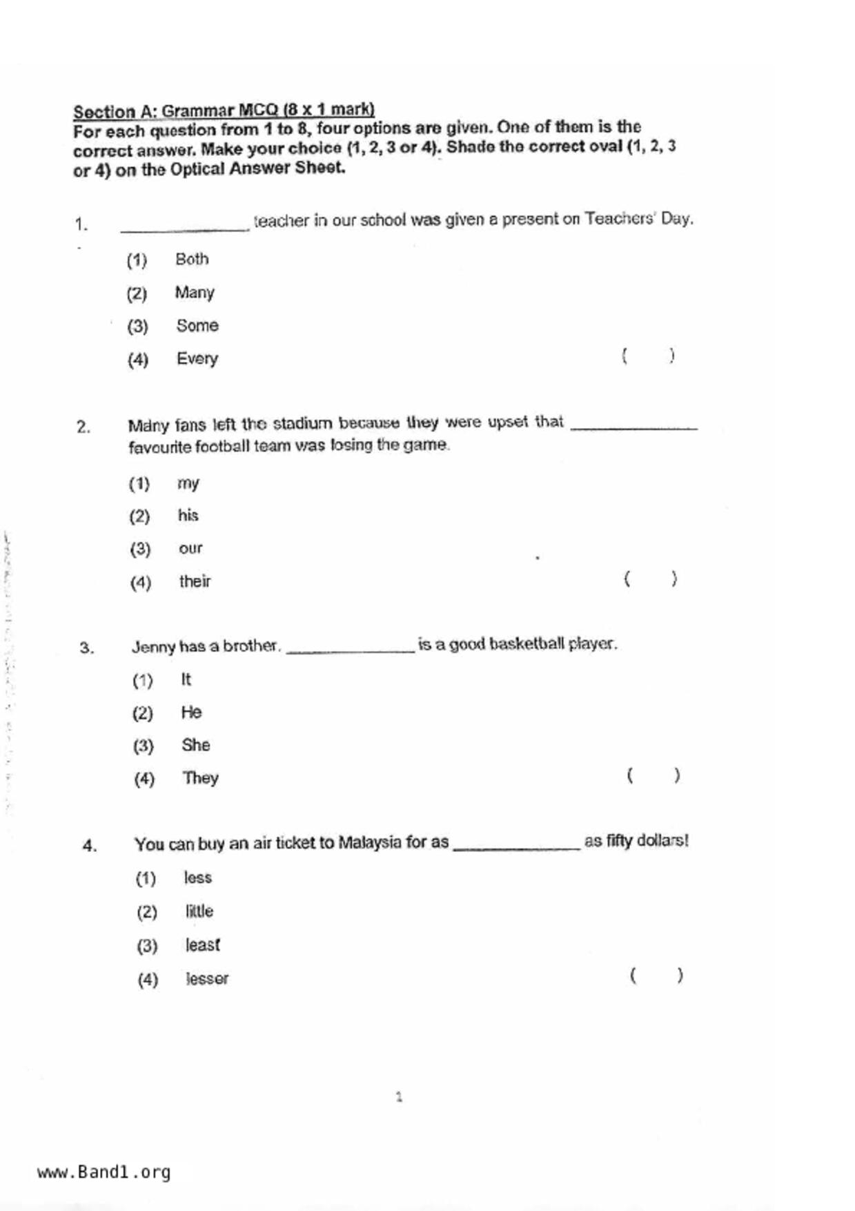 P3English試卷