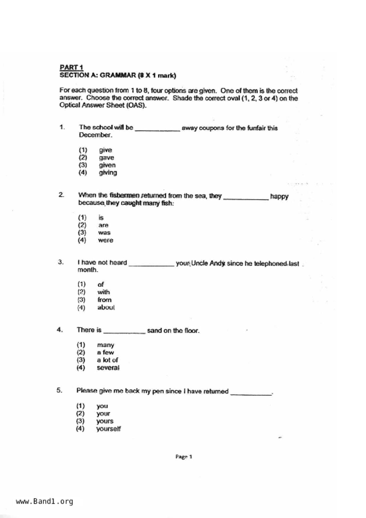 P3English試卷