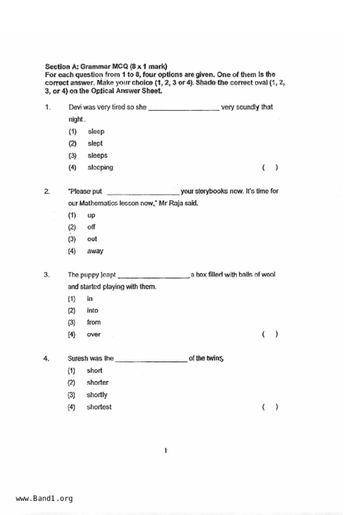 P3English試卷