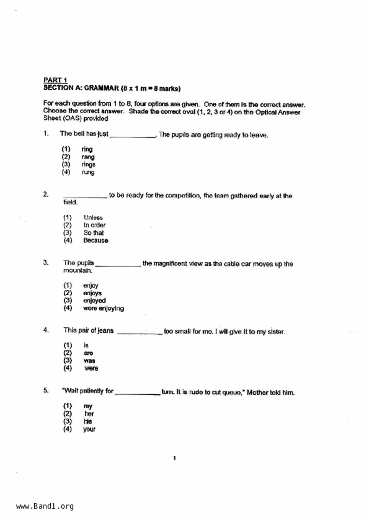 P4English試卷