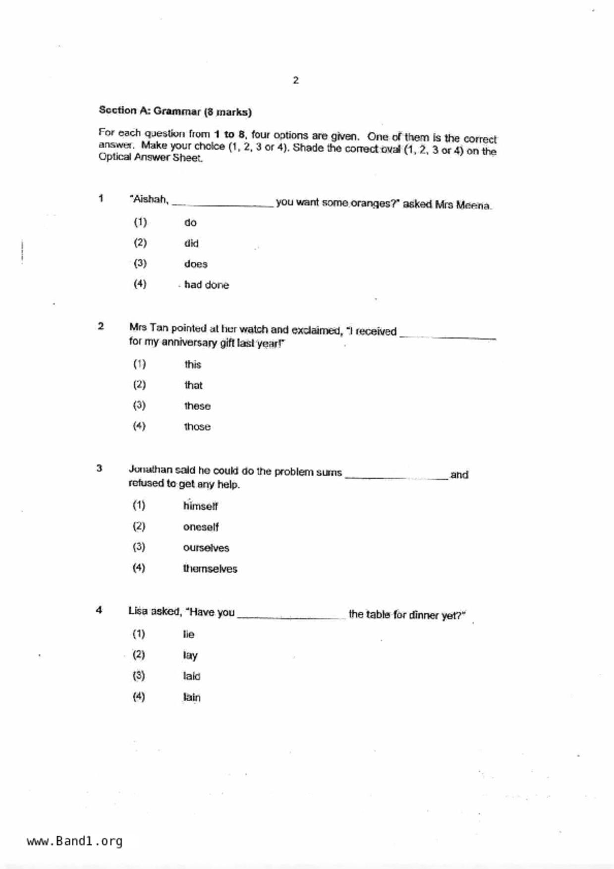 P4English試卷
