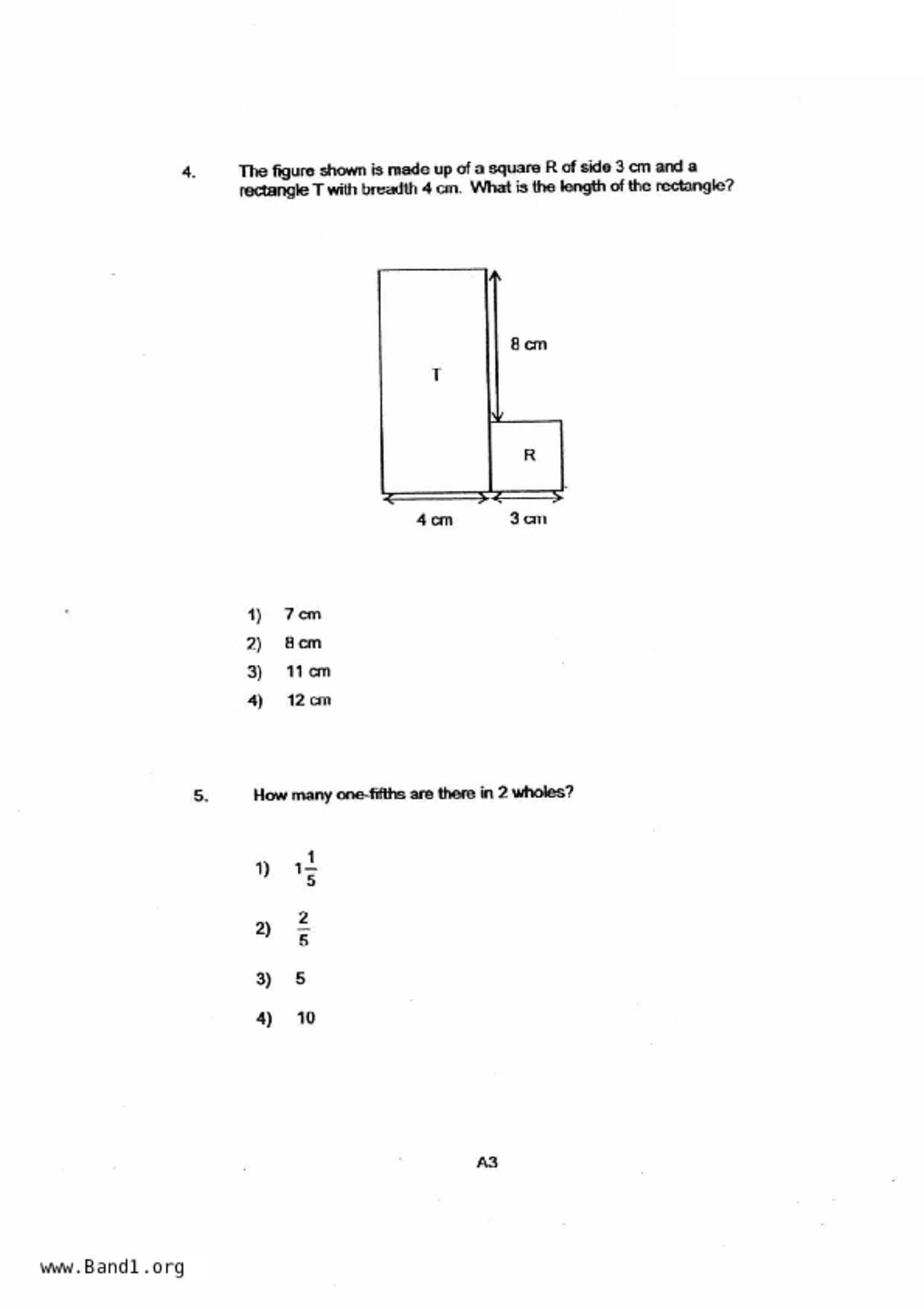 P4Maths試卷