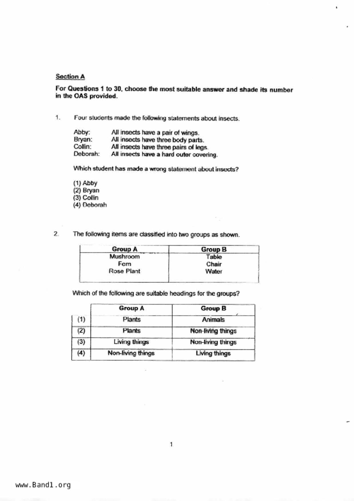 P4Science試卷