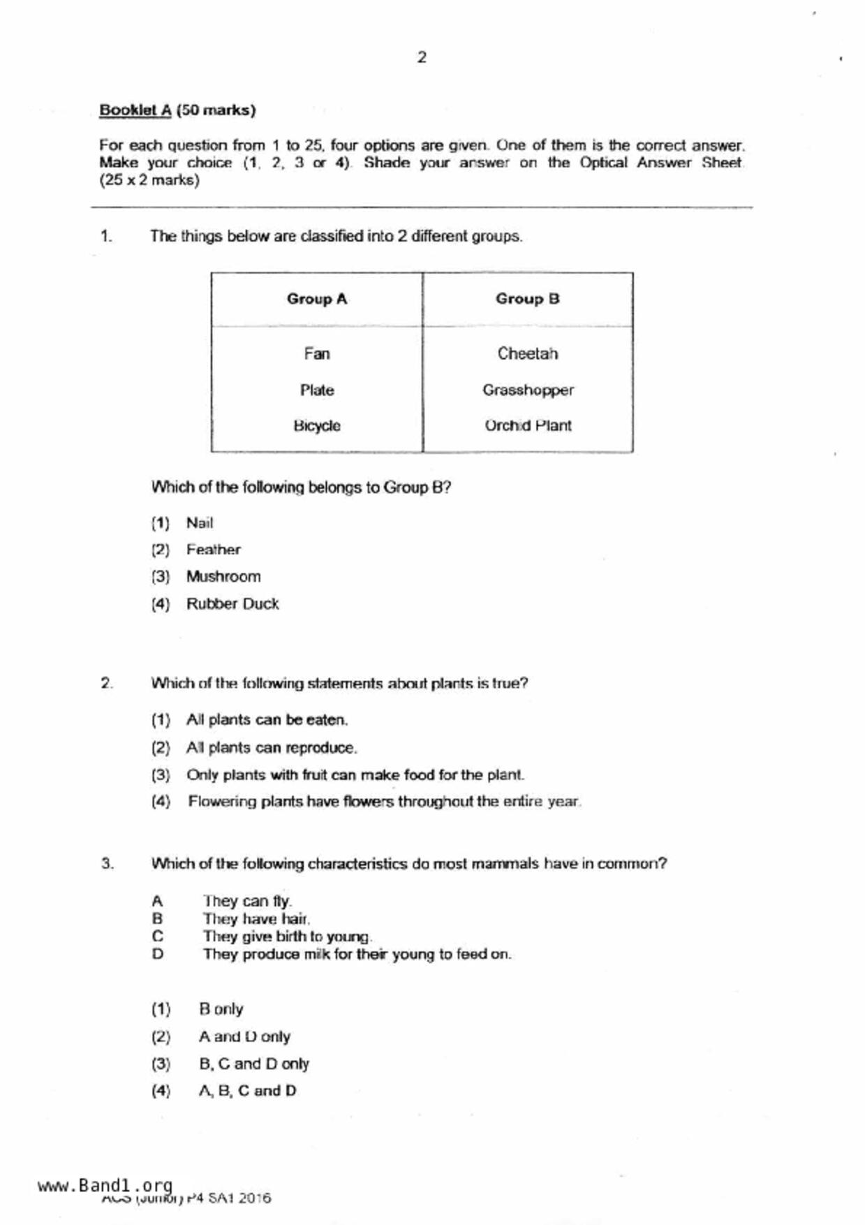 P4Science試卷