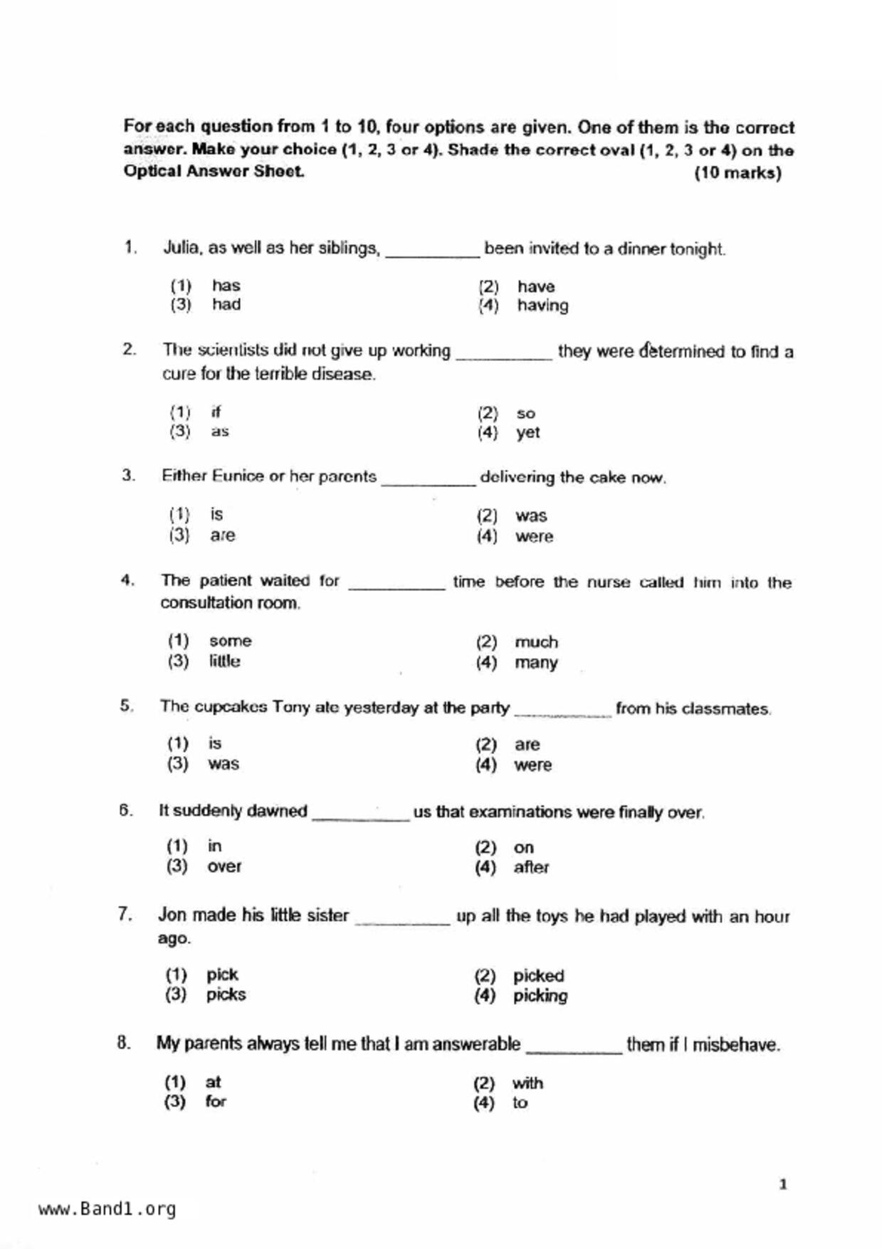 P5English試卷