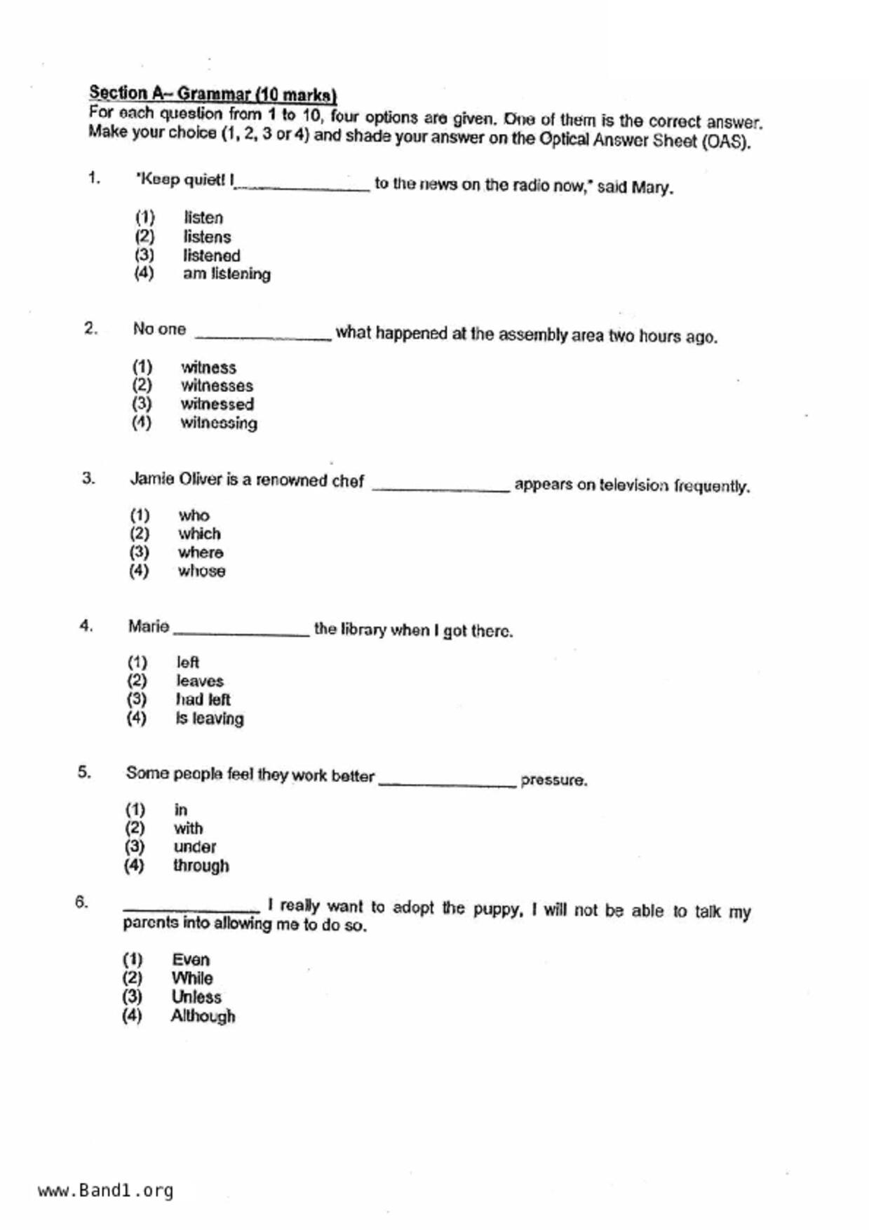 P5English試卷