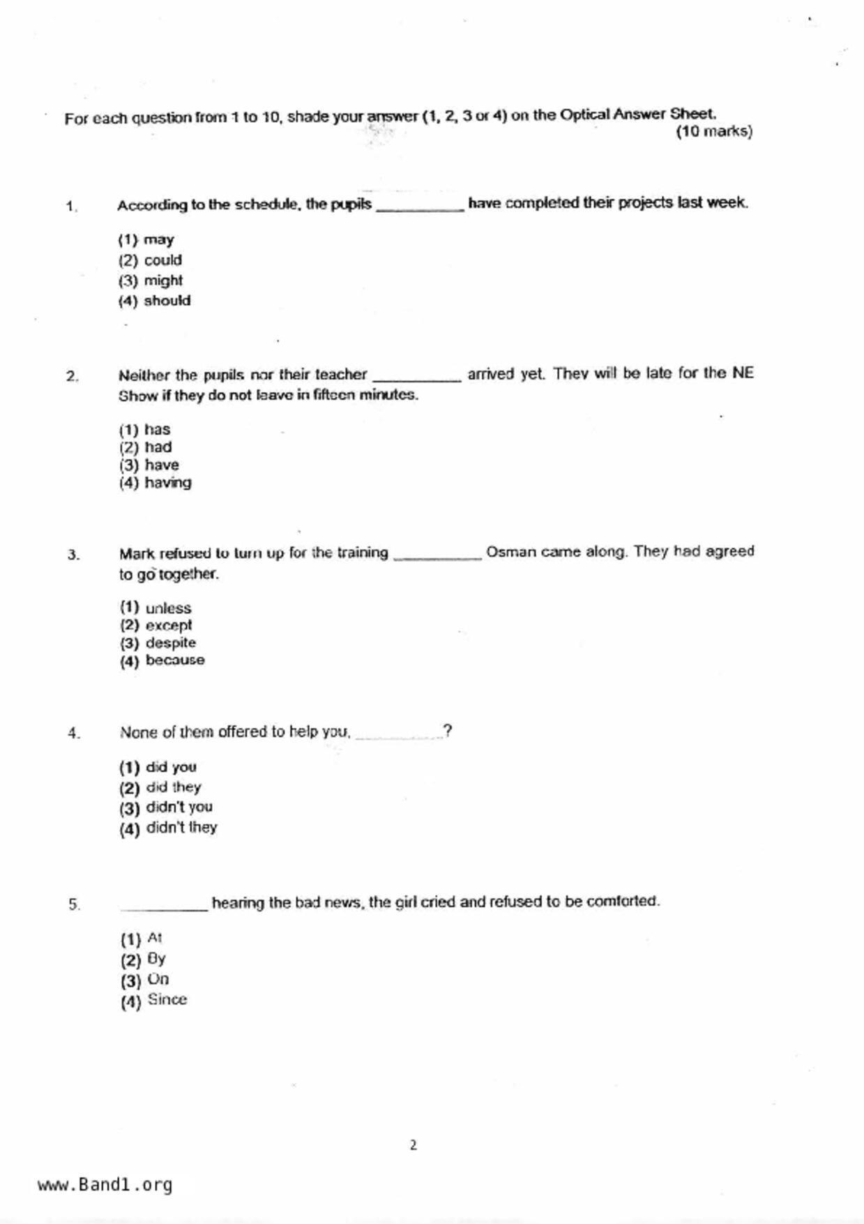 P6English試卷