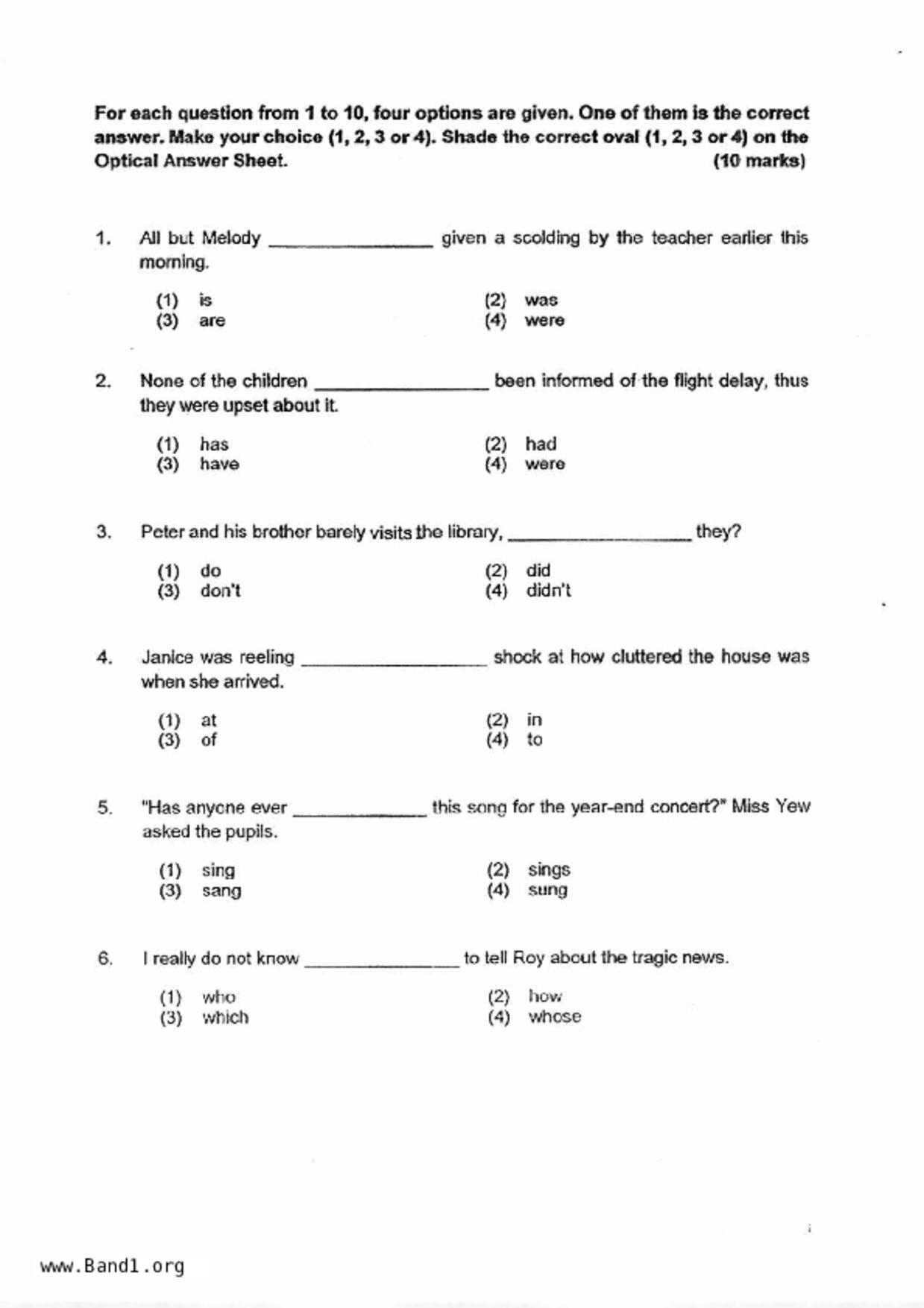 P6English試卷