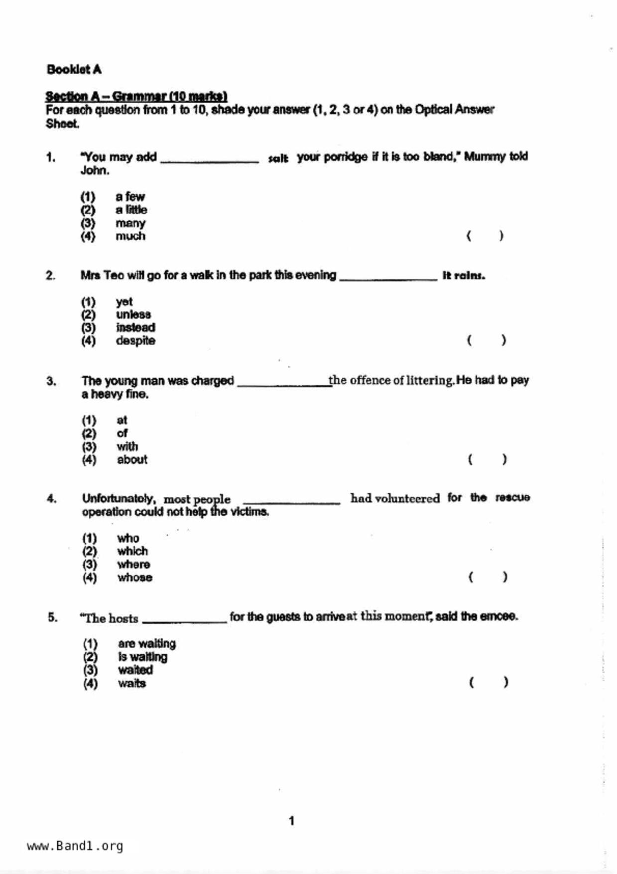 P6English試卷