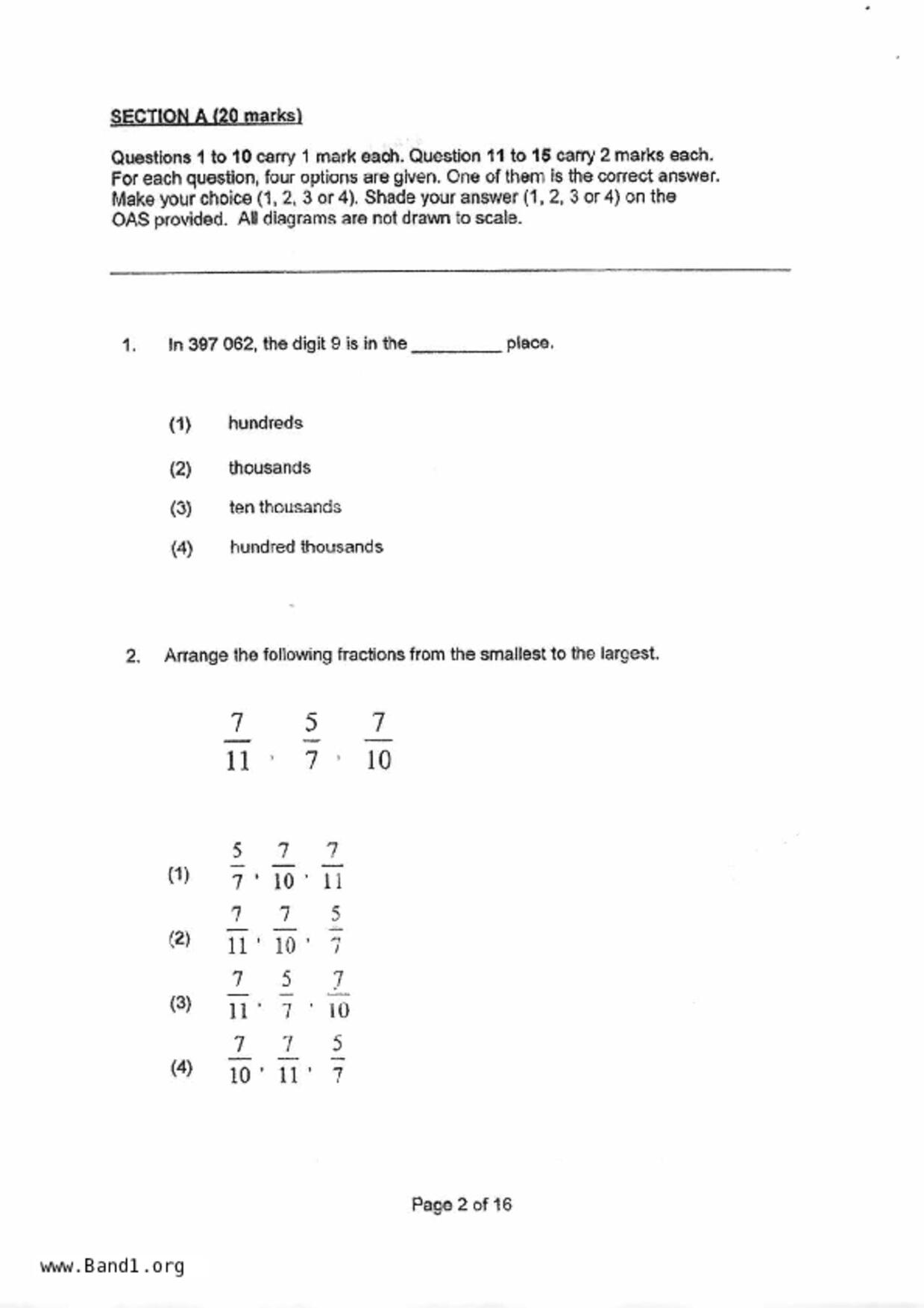 P6Maths試卷