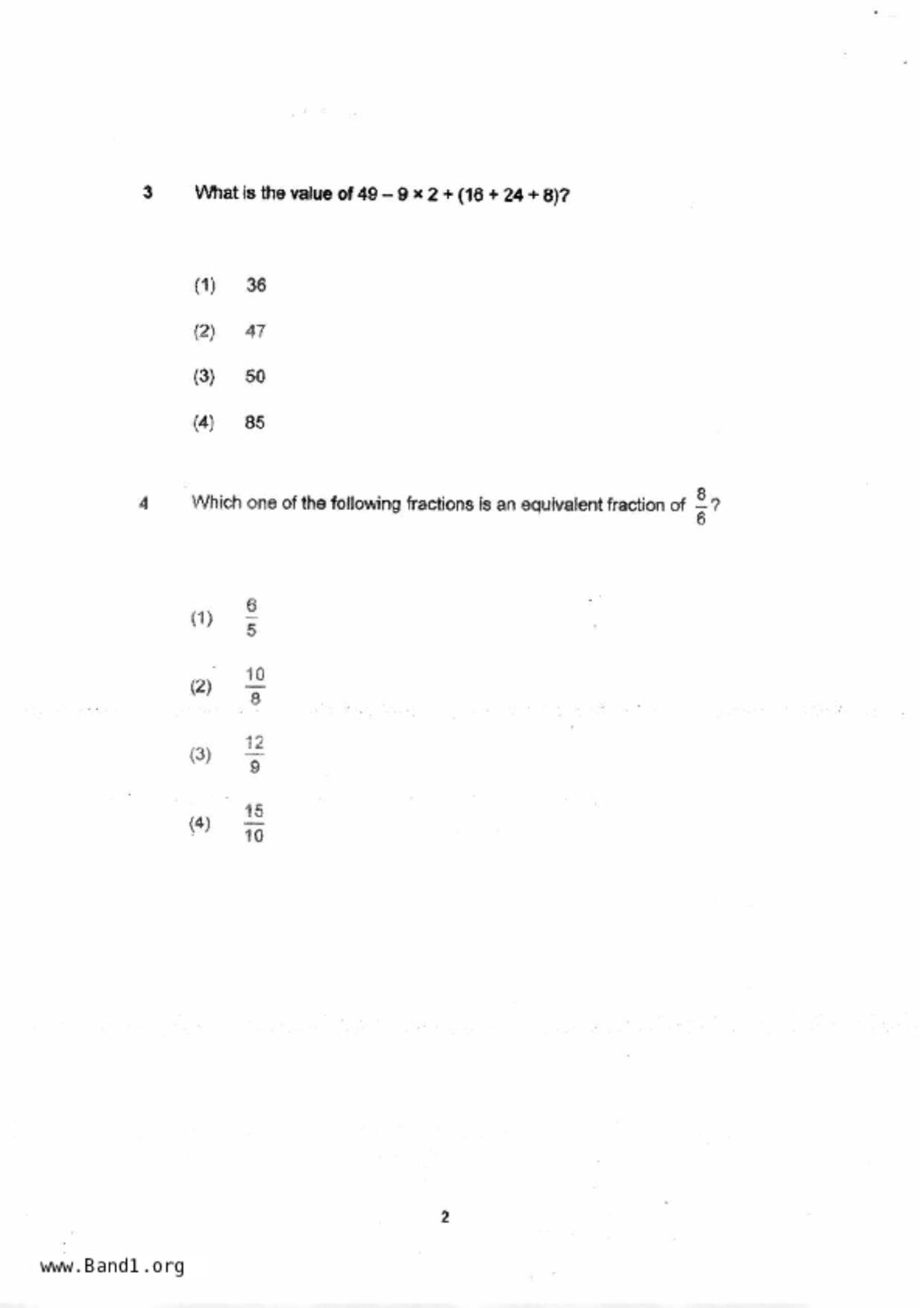 P6Maths試卷
